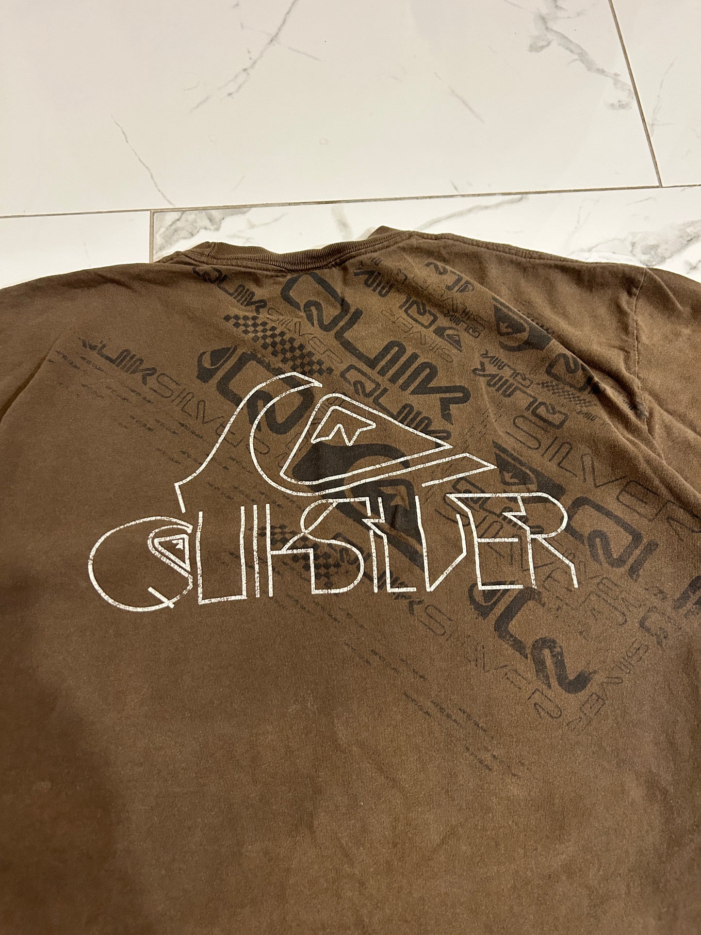 Brown Y2K Quicksilver Tee (L)