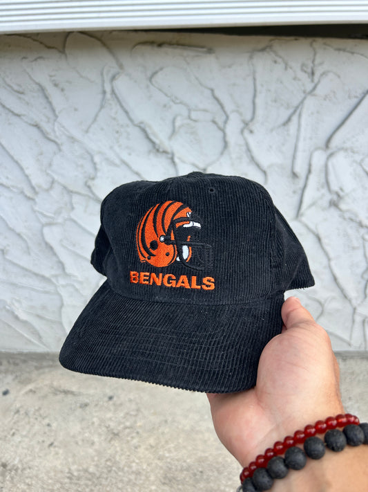 Vintage Corduroy Bengals Helmet SnapBack