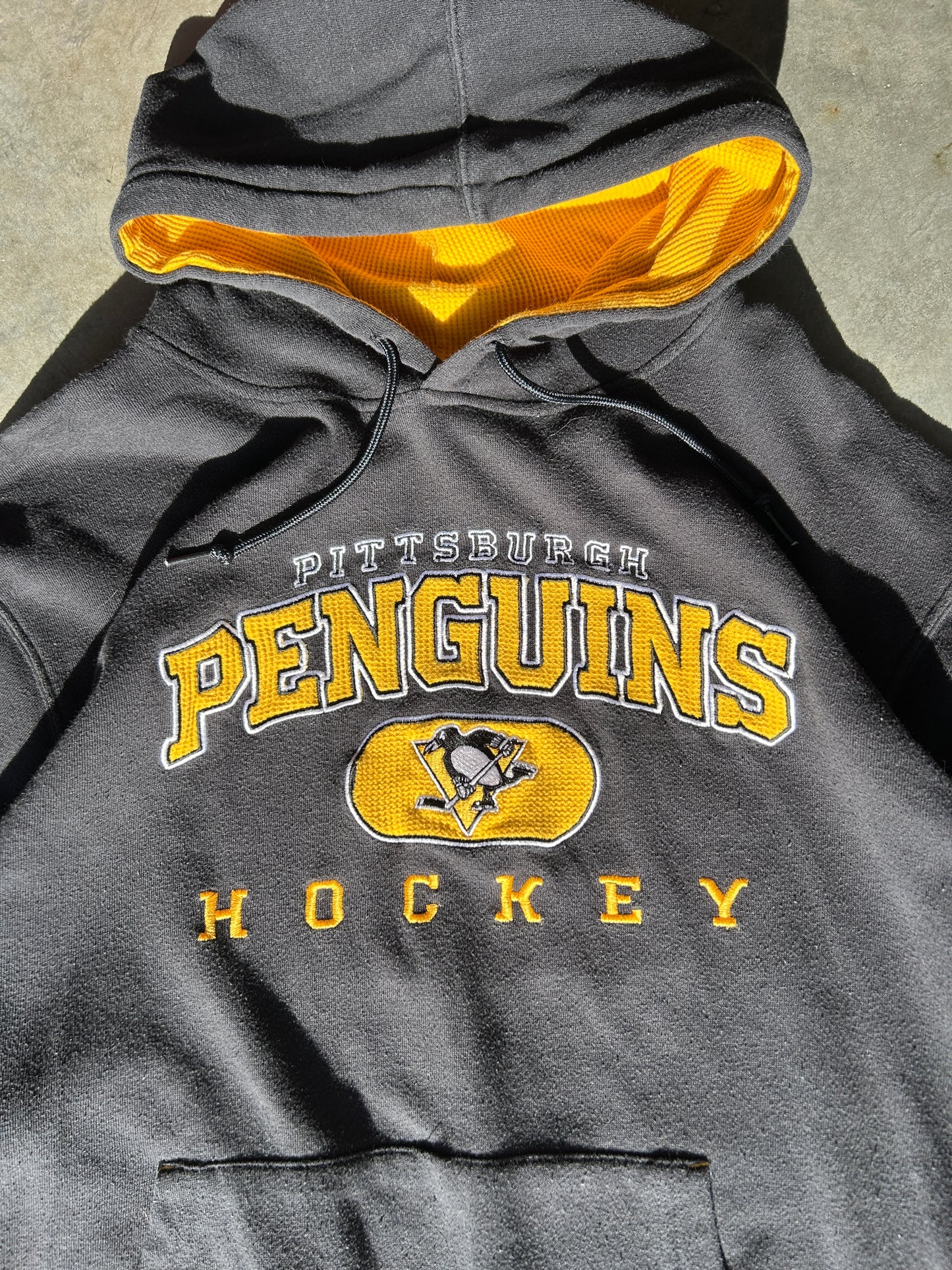 Waffle Lined Pittsburgh Penguins NHL Hoodie (XL)