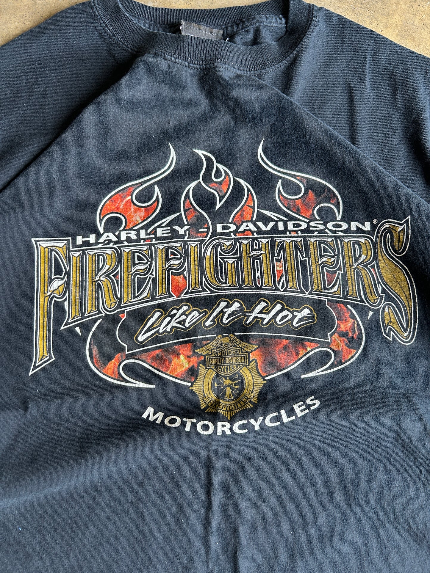 Vintage Harley Davidson Firefighters LS (L)
