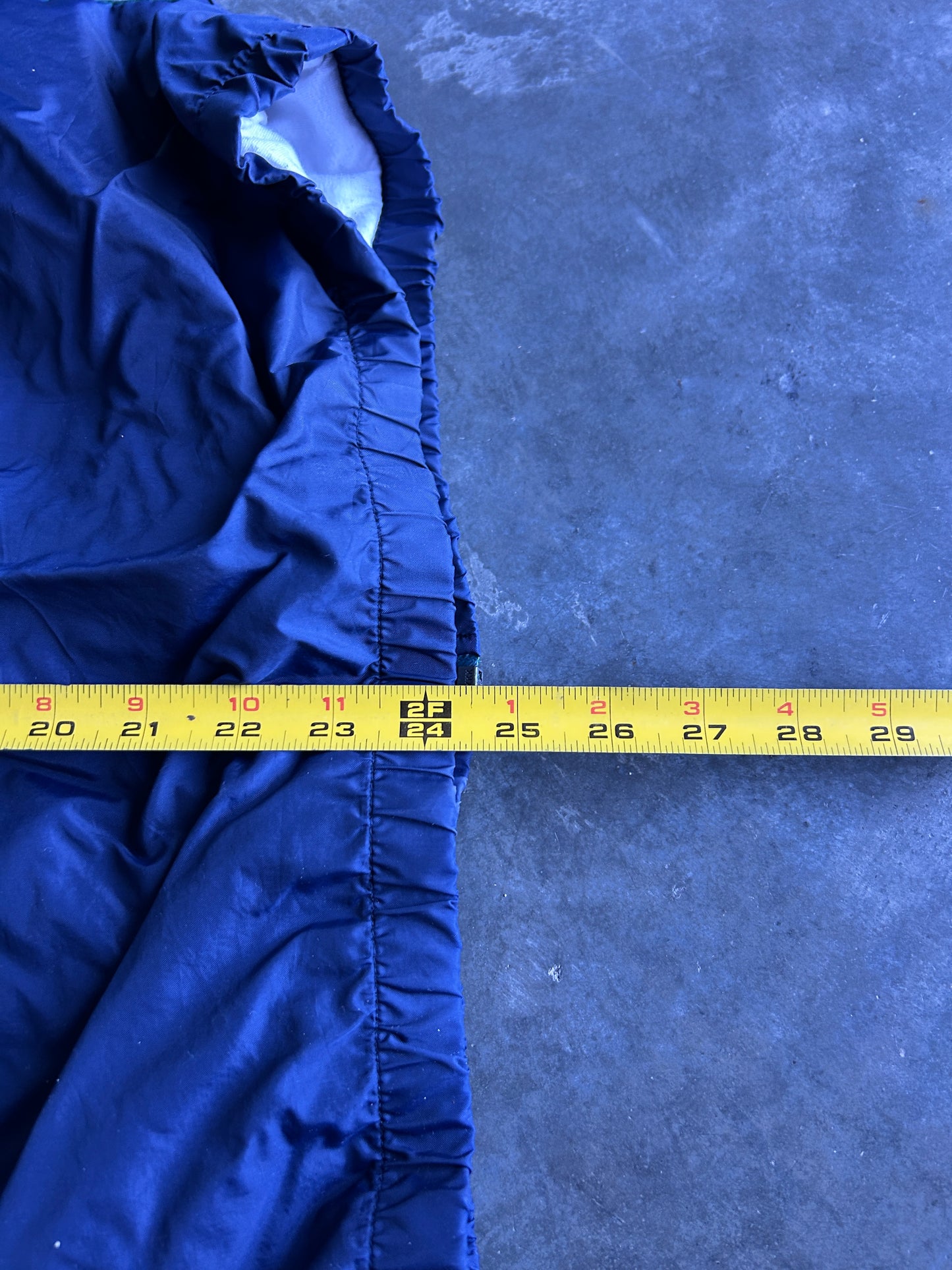 Vintage Blue and Green Adidas Zip Windbreaker (L)