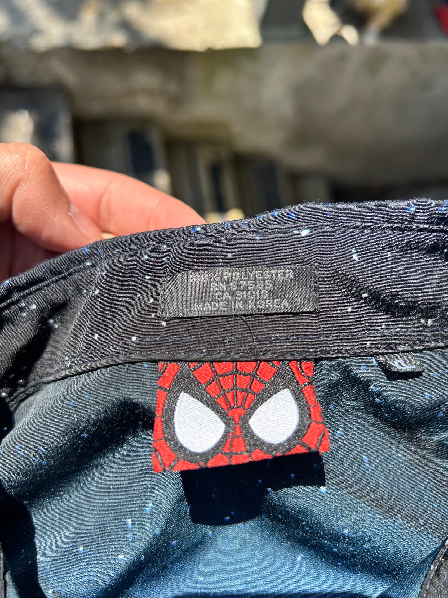 Vintage 2001 Spider-Man Lightning AOP Button Up (XL)