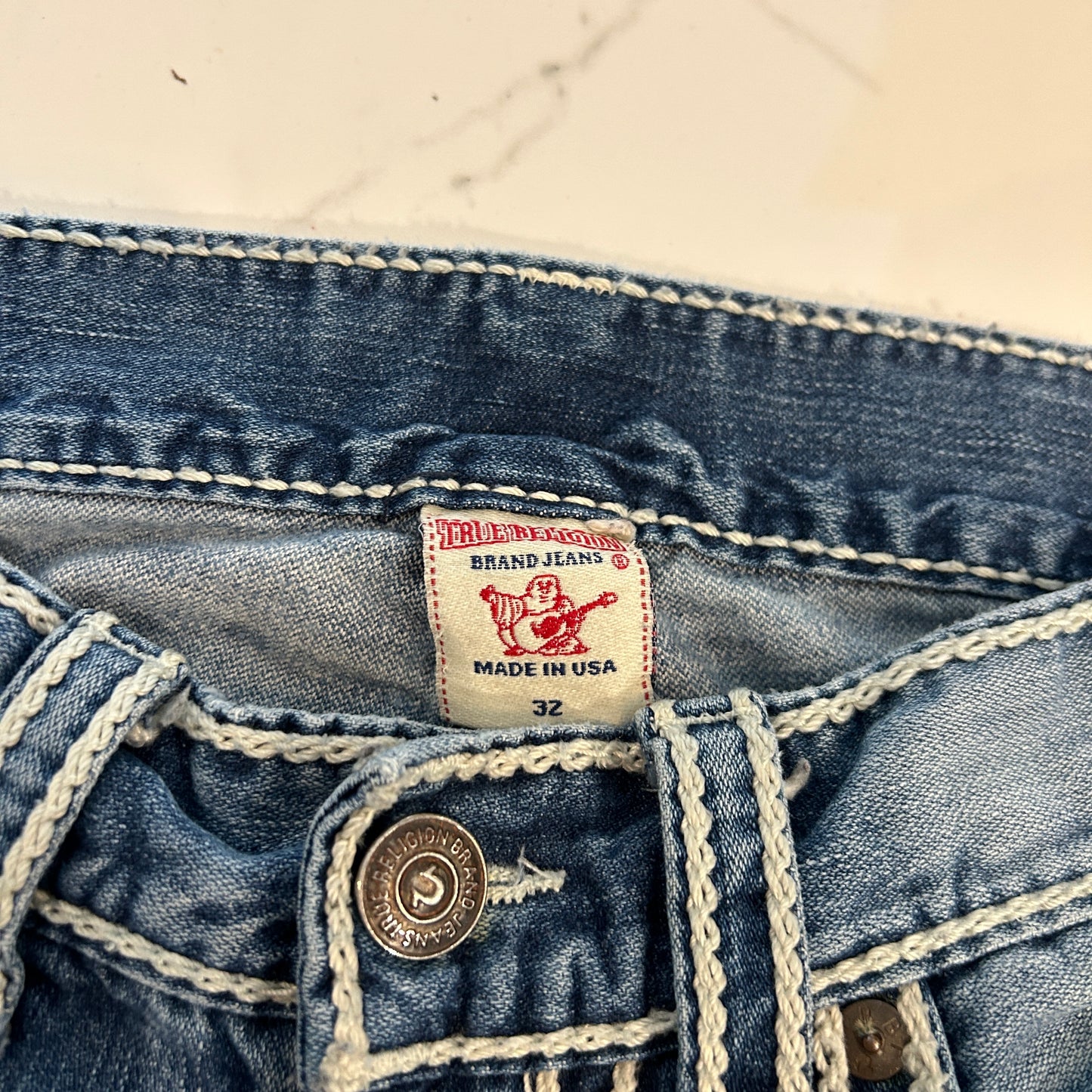 Vintage Chunky Stitch True Religion Jeans (32x30)