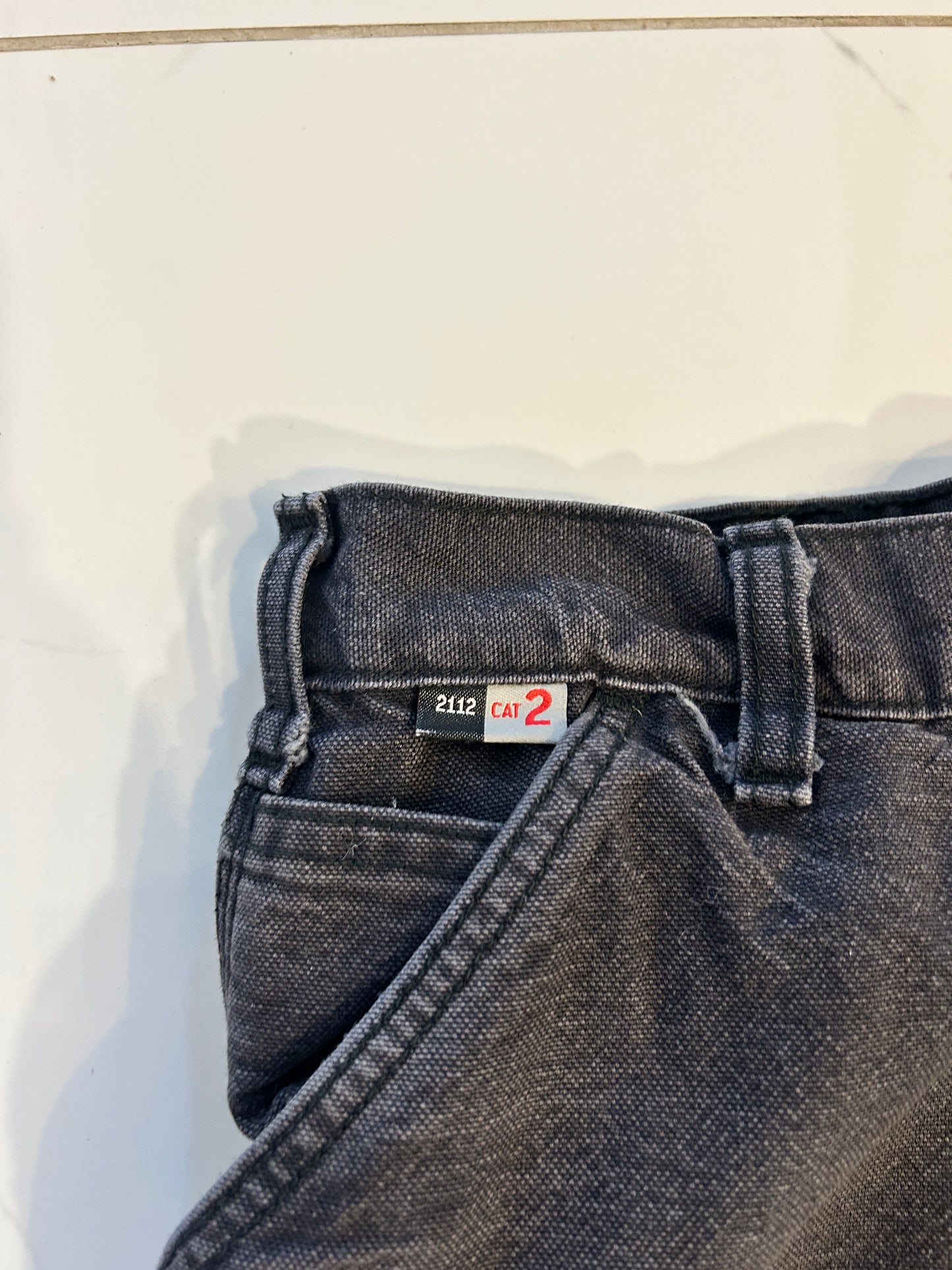 Faded Black FR Carhartt Carpenter Pants (38x32)