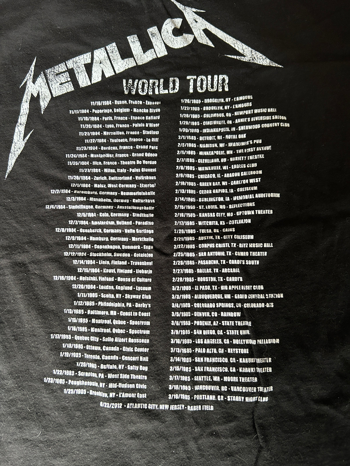 2007 Metallica Metal Up Your Ass Tour Tee (XL)