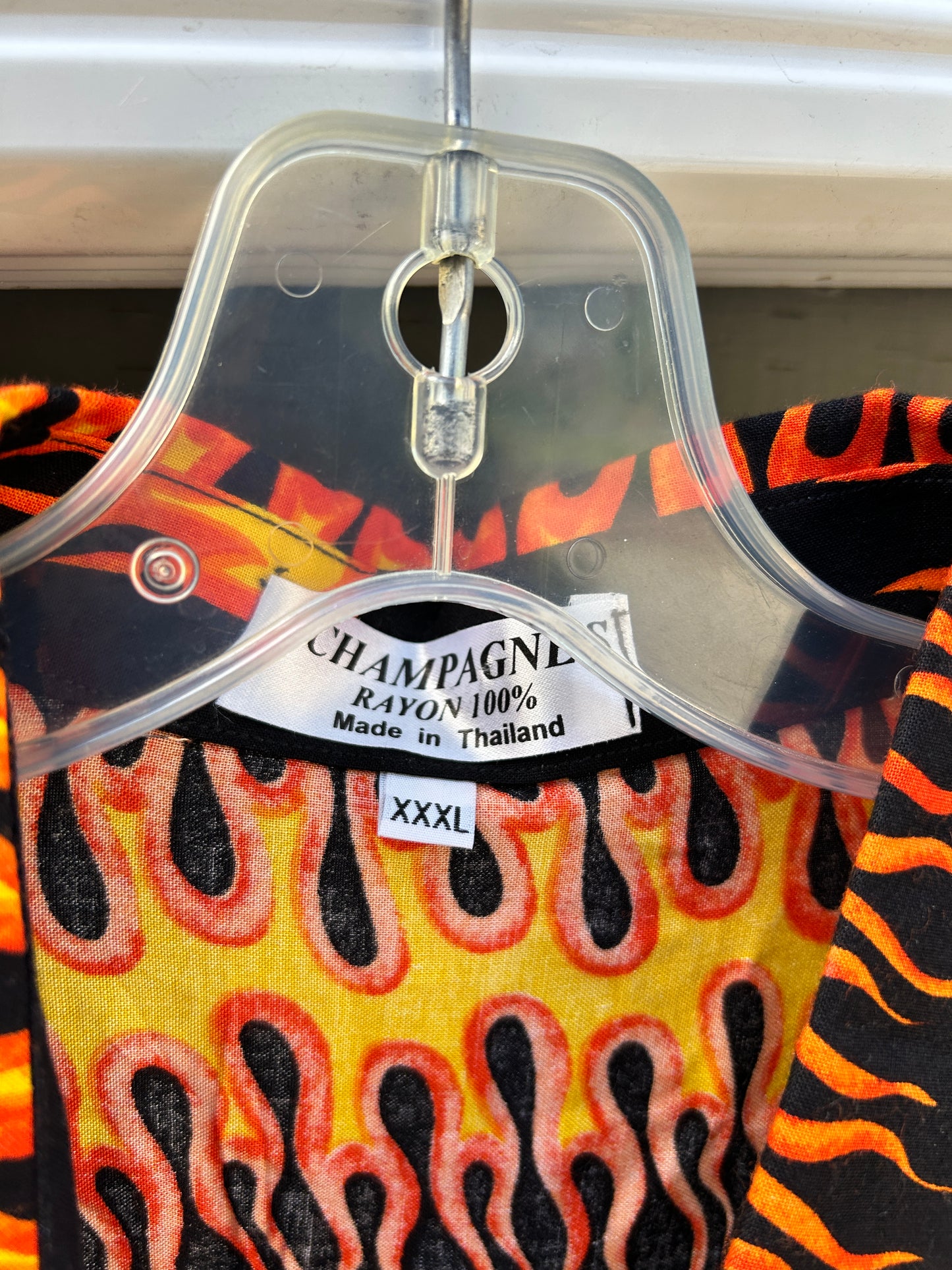 Y2K Flaming Dragon Button Up (XL)