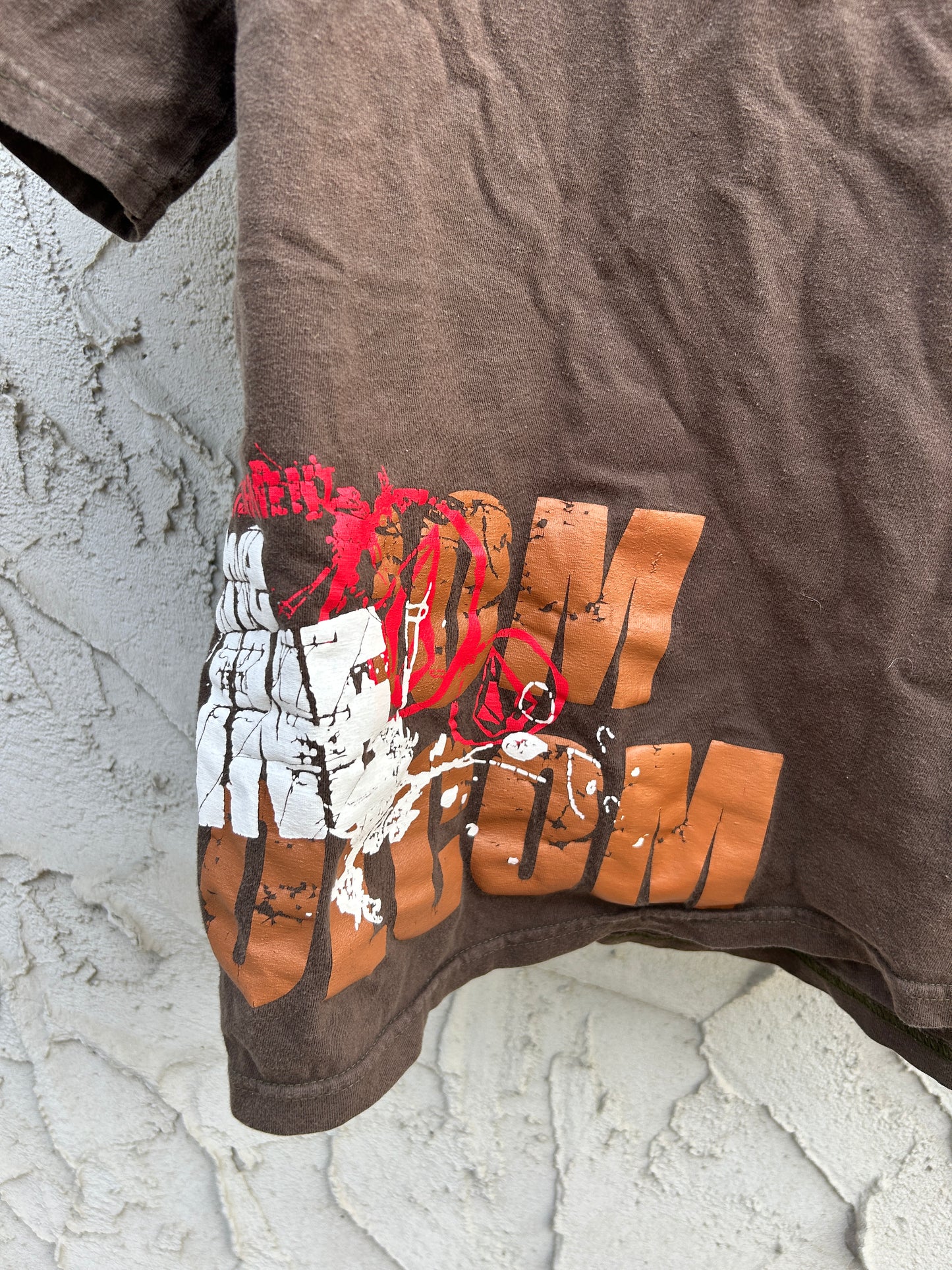 Y2K Brown Volcom Graphic Tee (M)