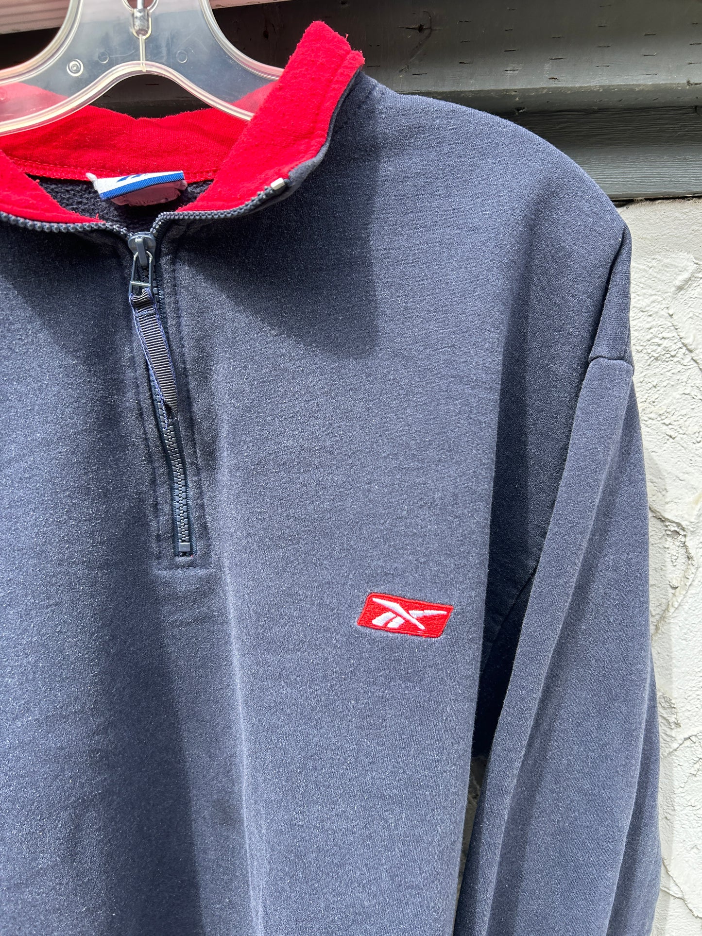 Vintage Navy Reebok Quarter Zip (L)