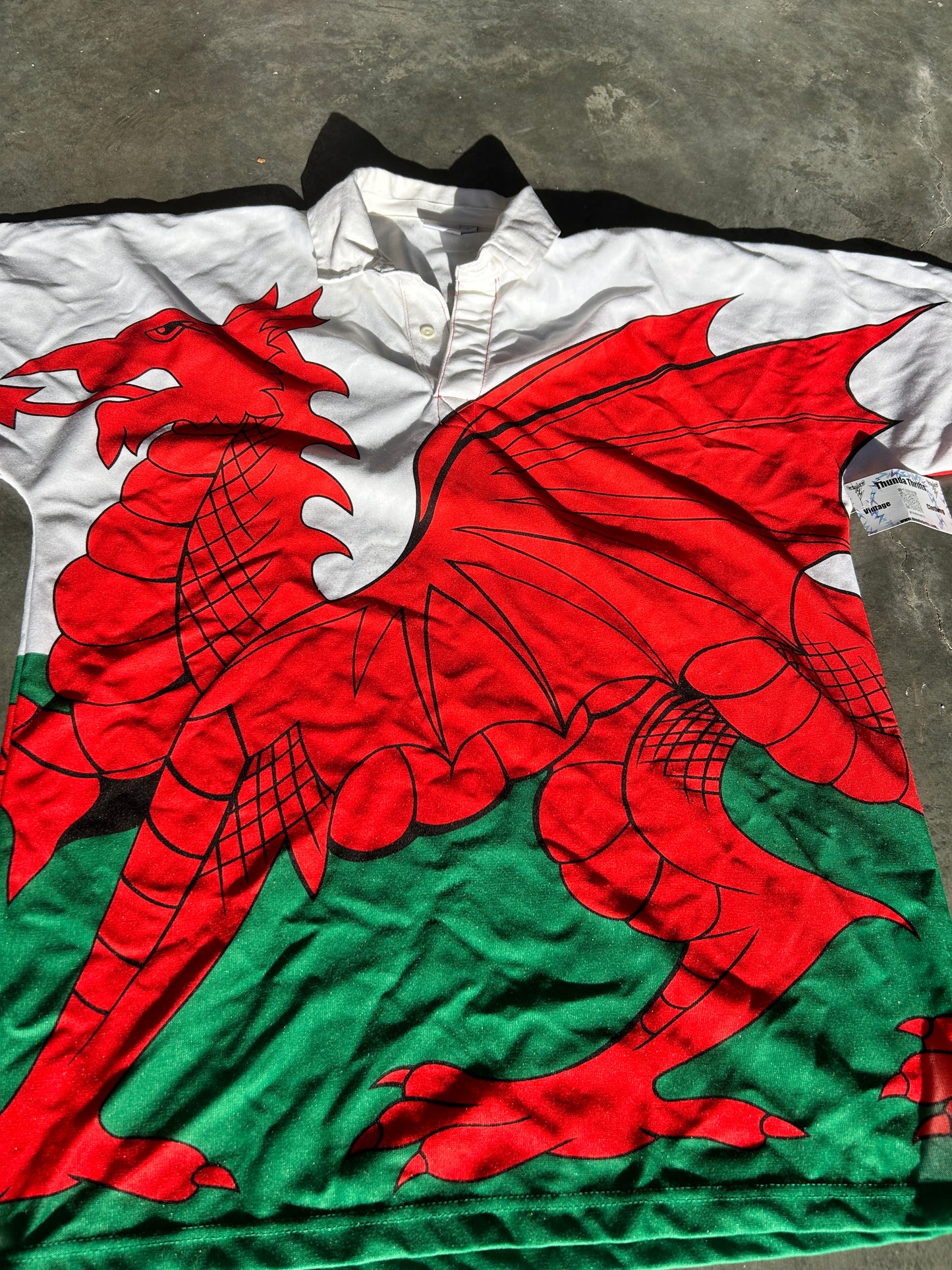 Vintage 90’s Wales All Over Print Jersey (XL)