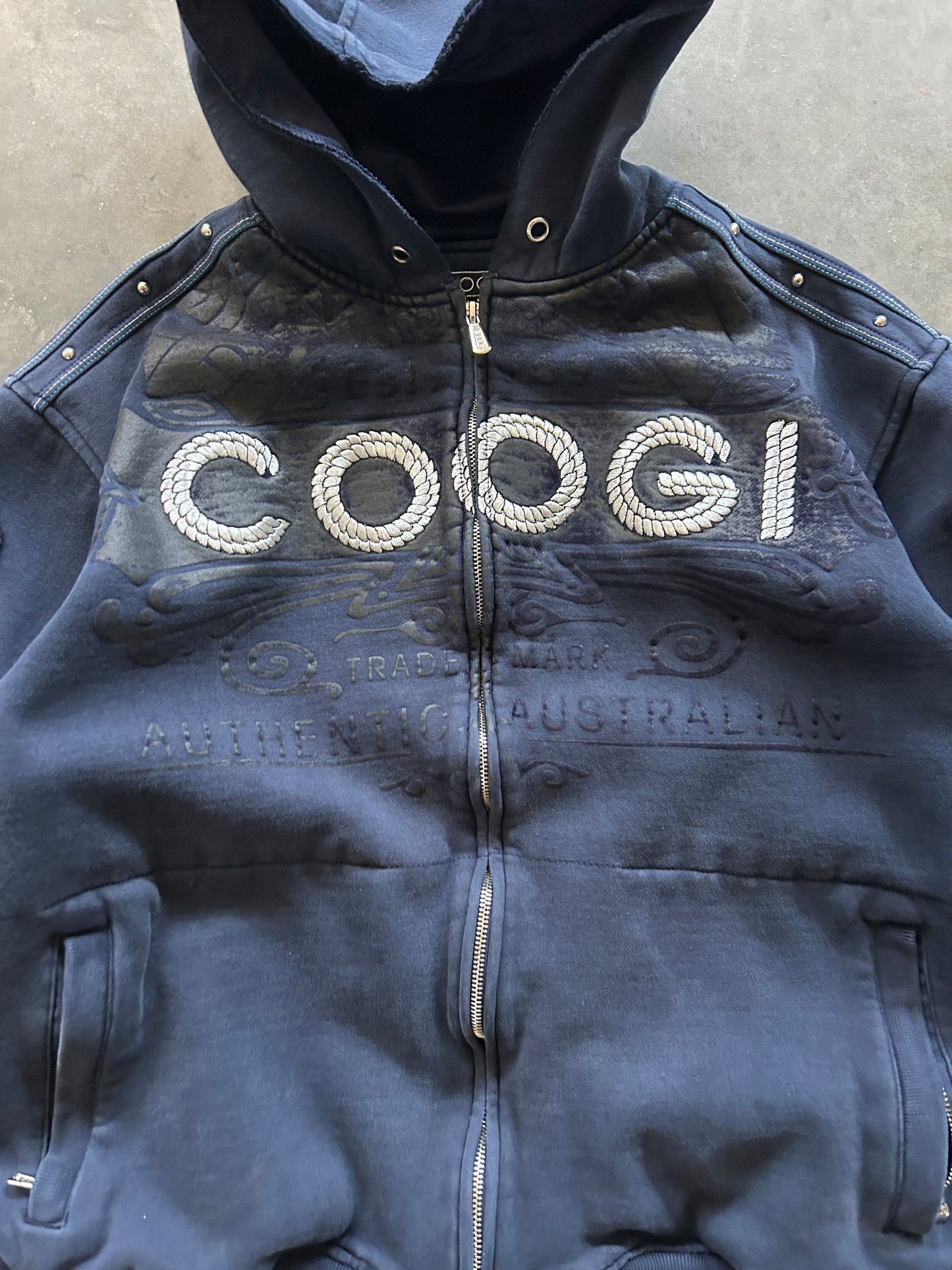 Y2K Jewelled COOGI Zip Hoodie (XL)
