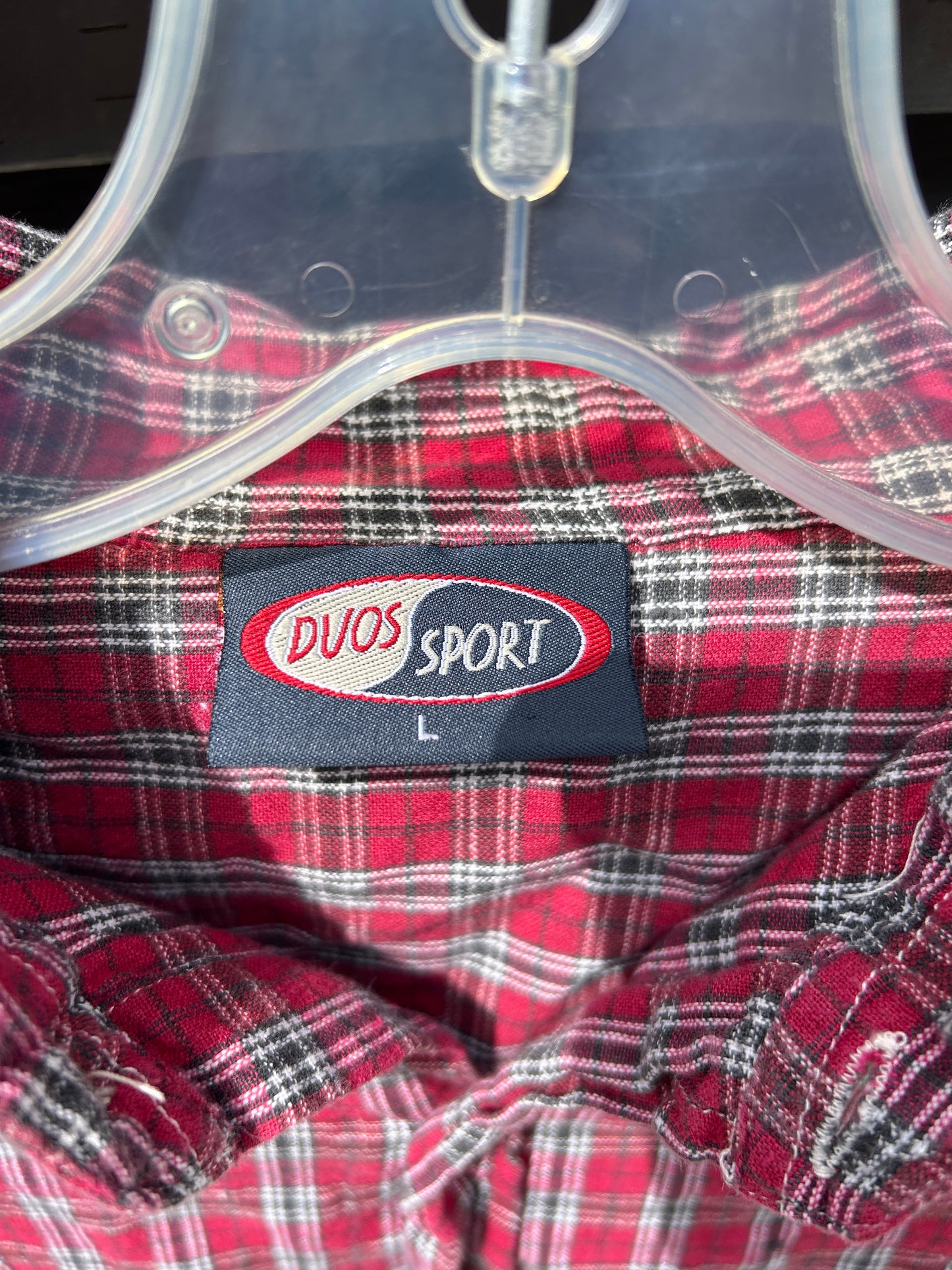 Vintage Duo Sport Cropped Red Button Up (L)