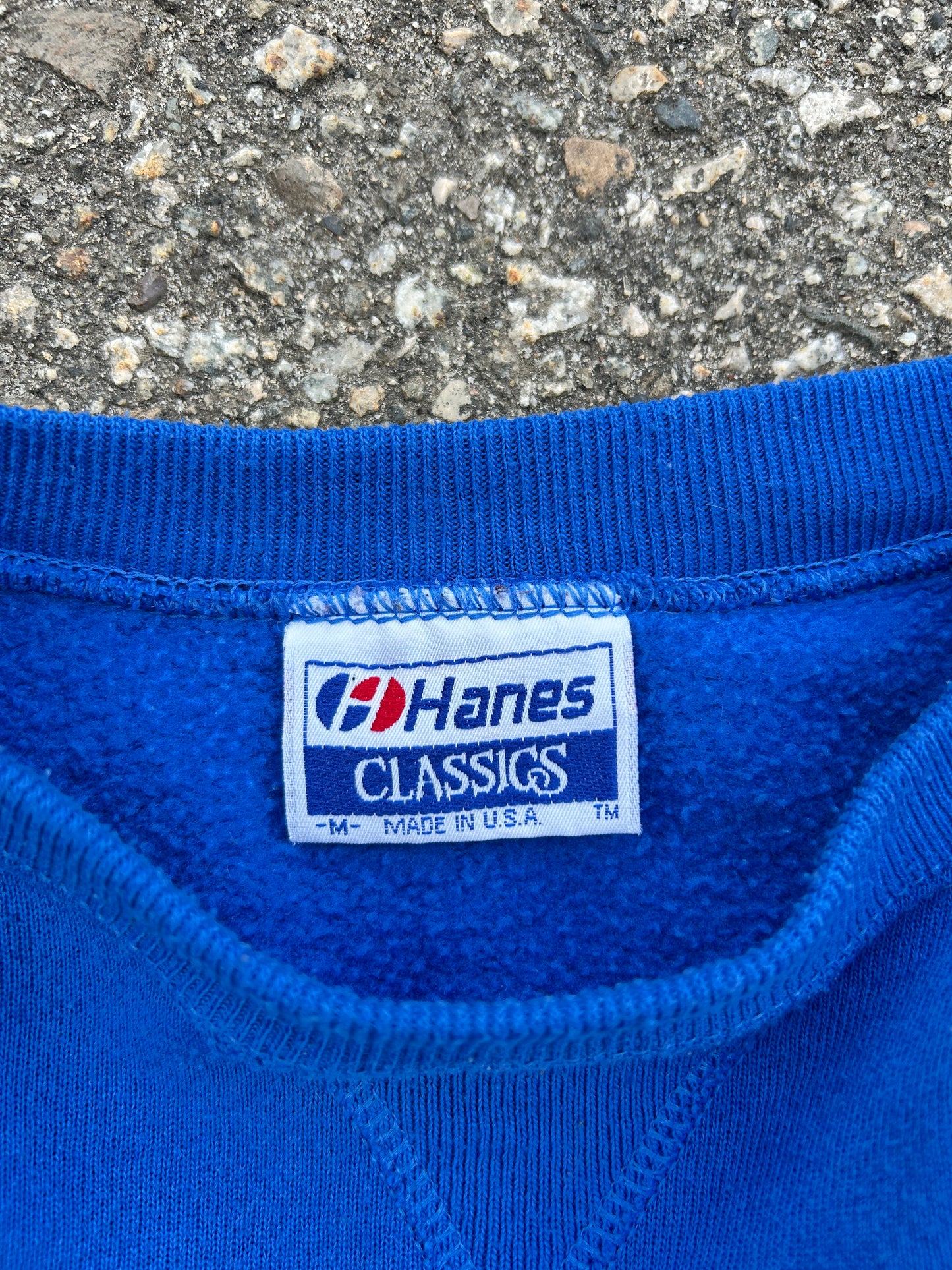 Vintage Hanes Royal Blue Blank Crew (M)