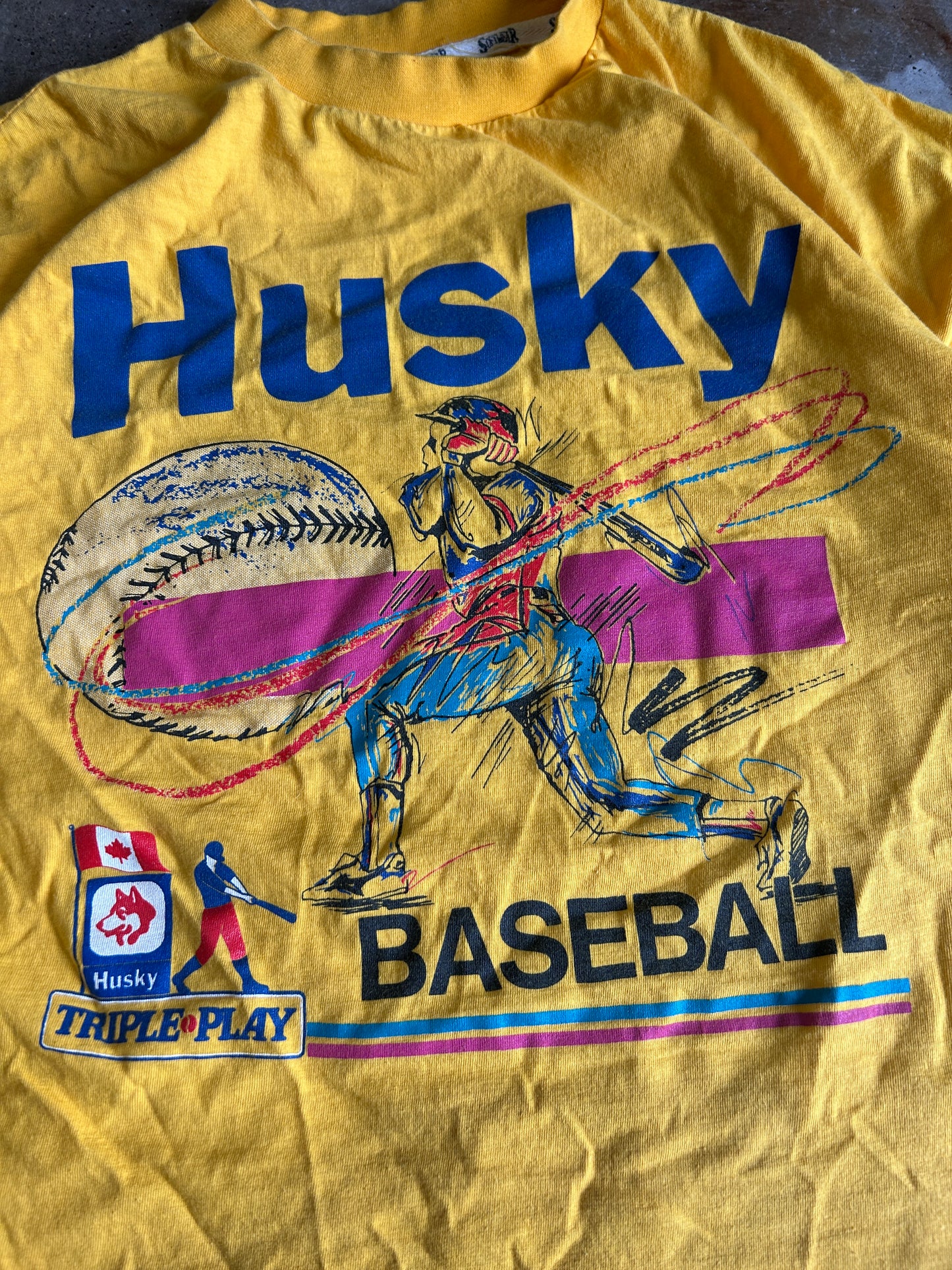 Vintage 90’s Boxy Husky Baseball Tee (XL)