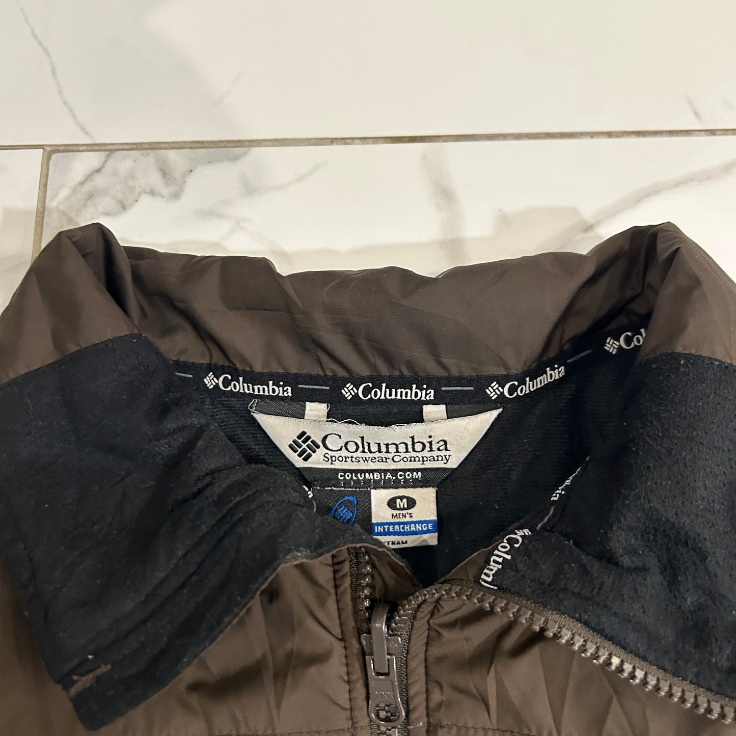 Brown Columbia Insulated Zip Jacket (M)