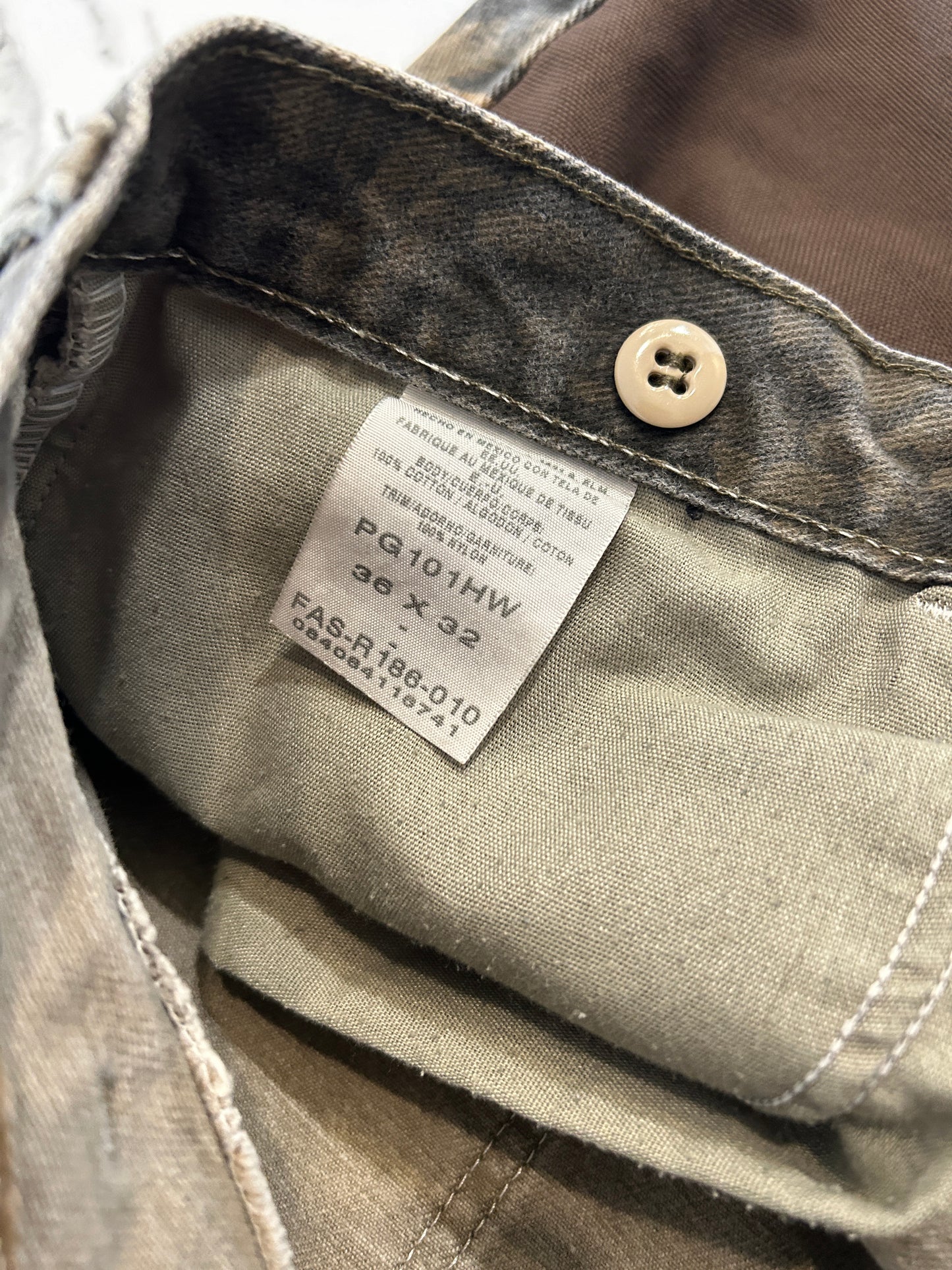 Wrangler Pro Gear Brown Camo Denim Pants (36x32)
