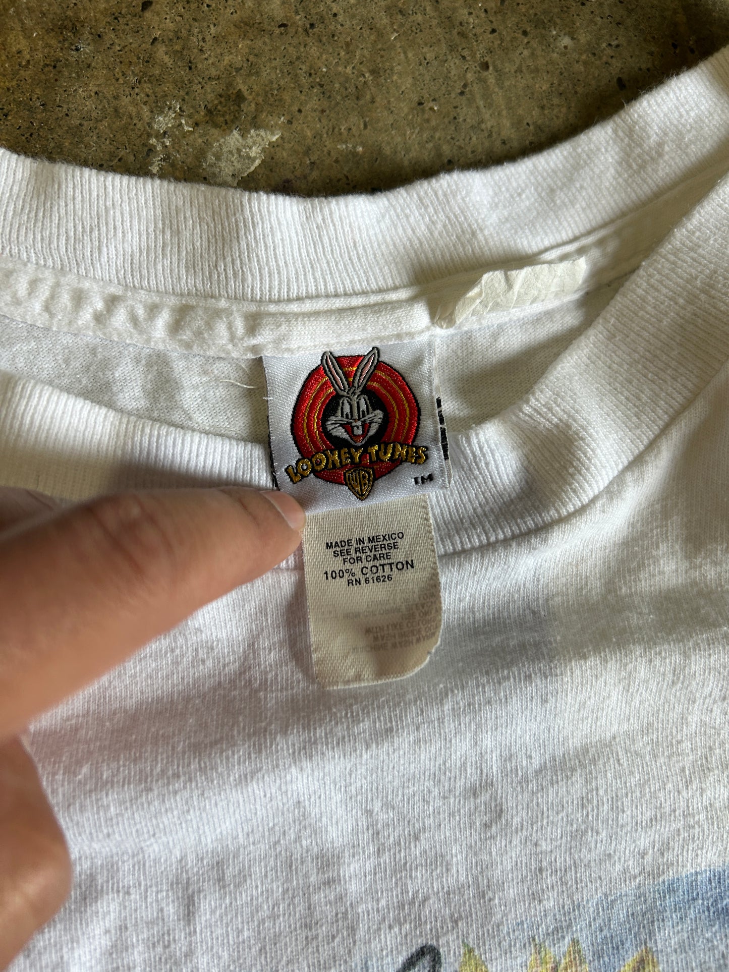 Vintage 1997 Looney Tunes Bugs and Taz Sunflowers Tee (XL)