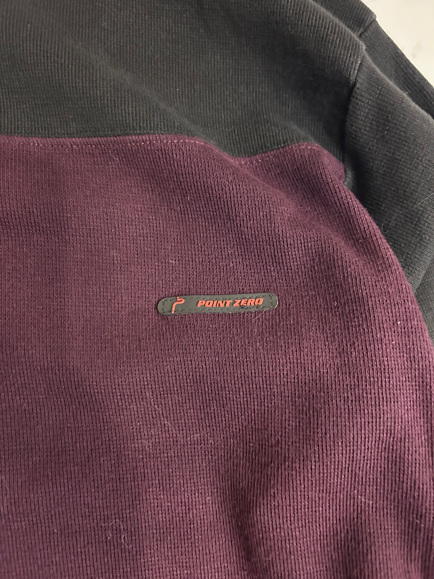 Point Zero Burgundy Knit Thermal LS (XL)