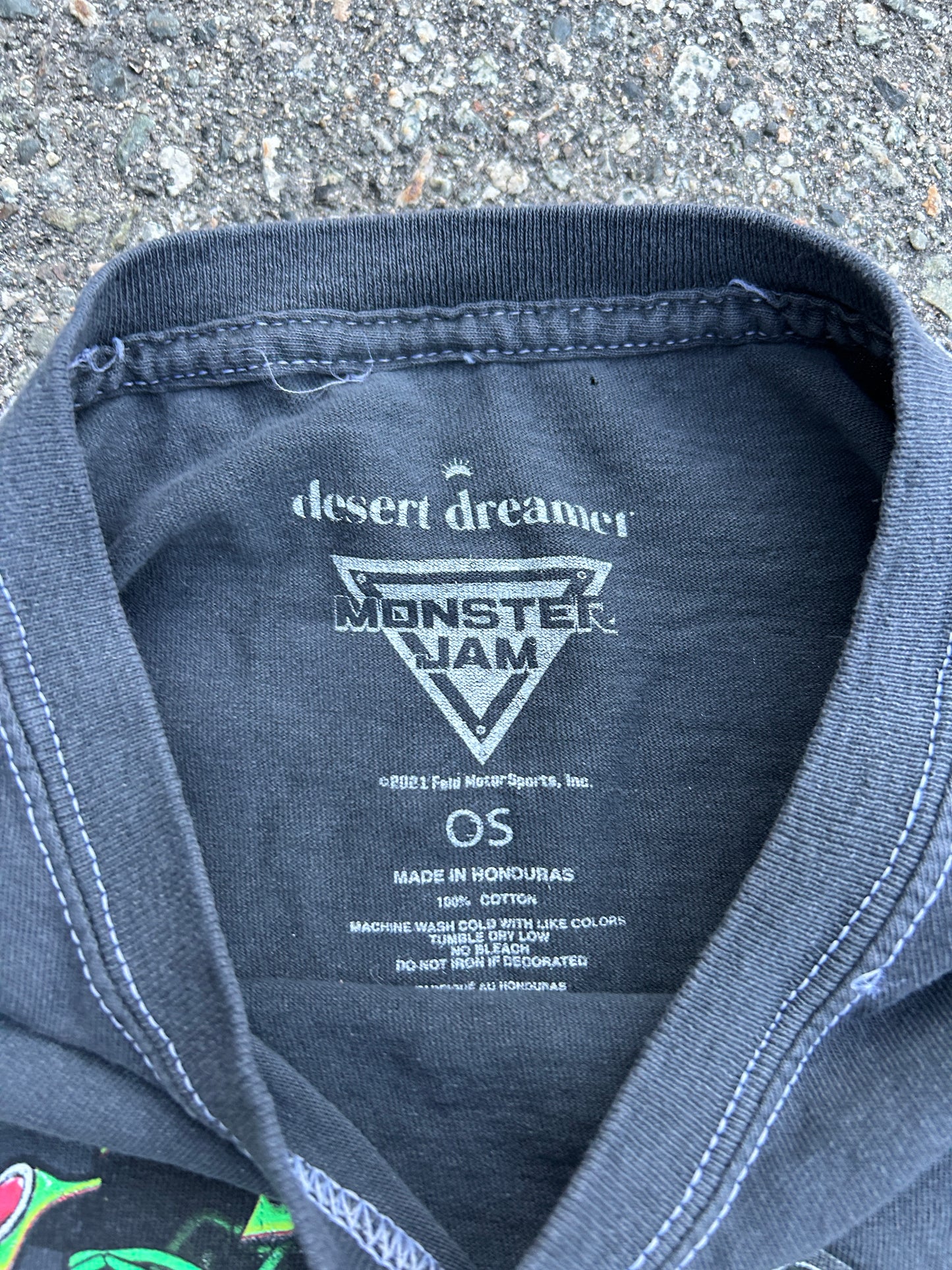 New School Grave Digger Contrast Stitch Tee (XL)