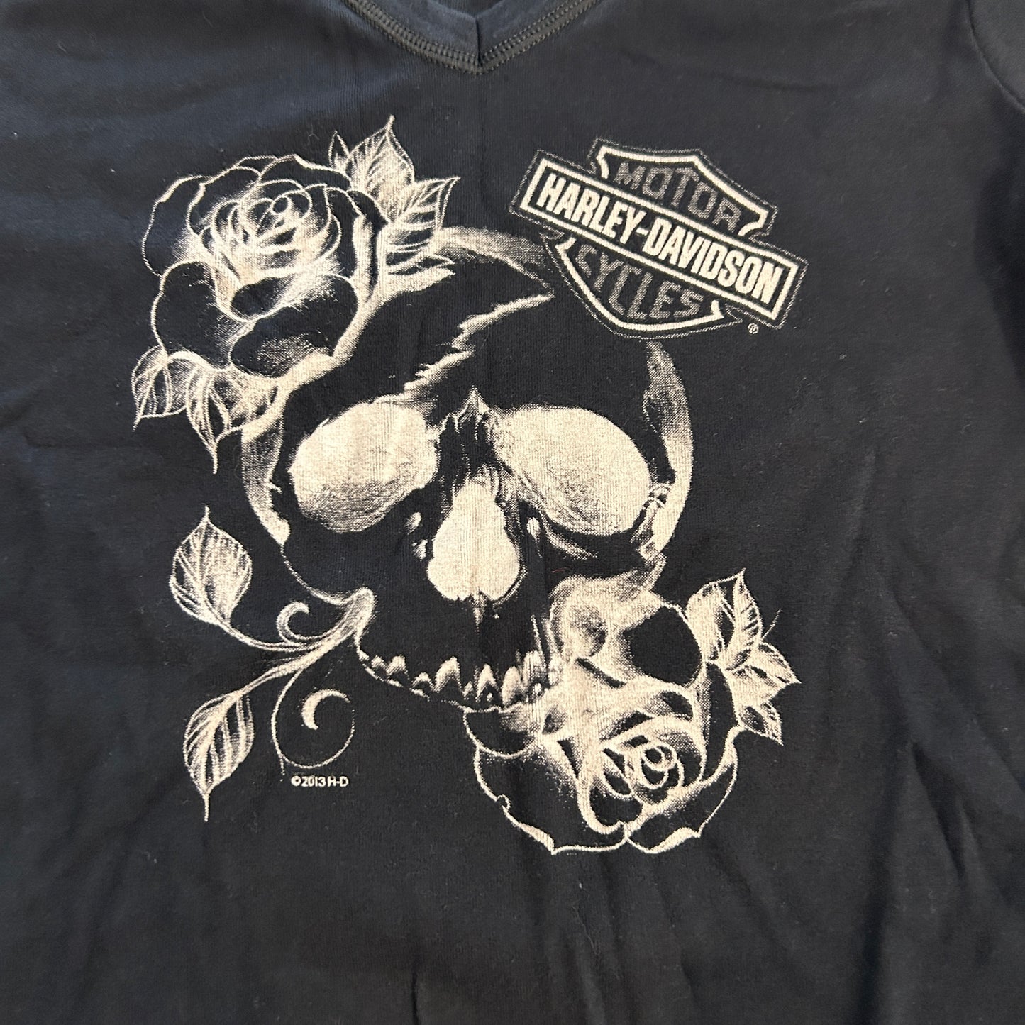 Harley Davidson Faux Tattoo Sleeves Shirt (wmns L)