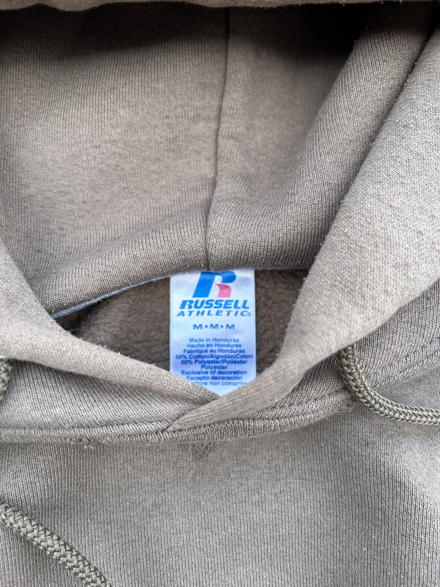 Light Brown Russell Athletic Blank Hoodie (M)