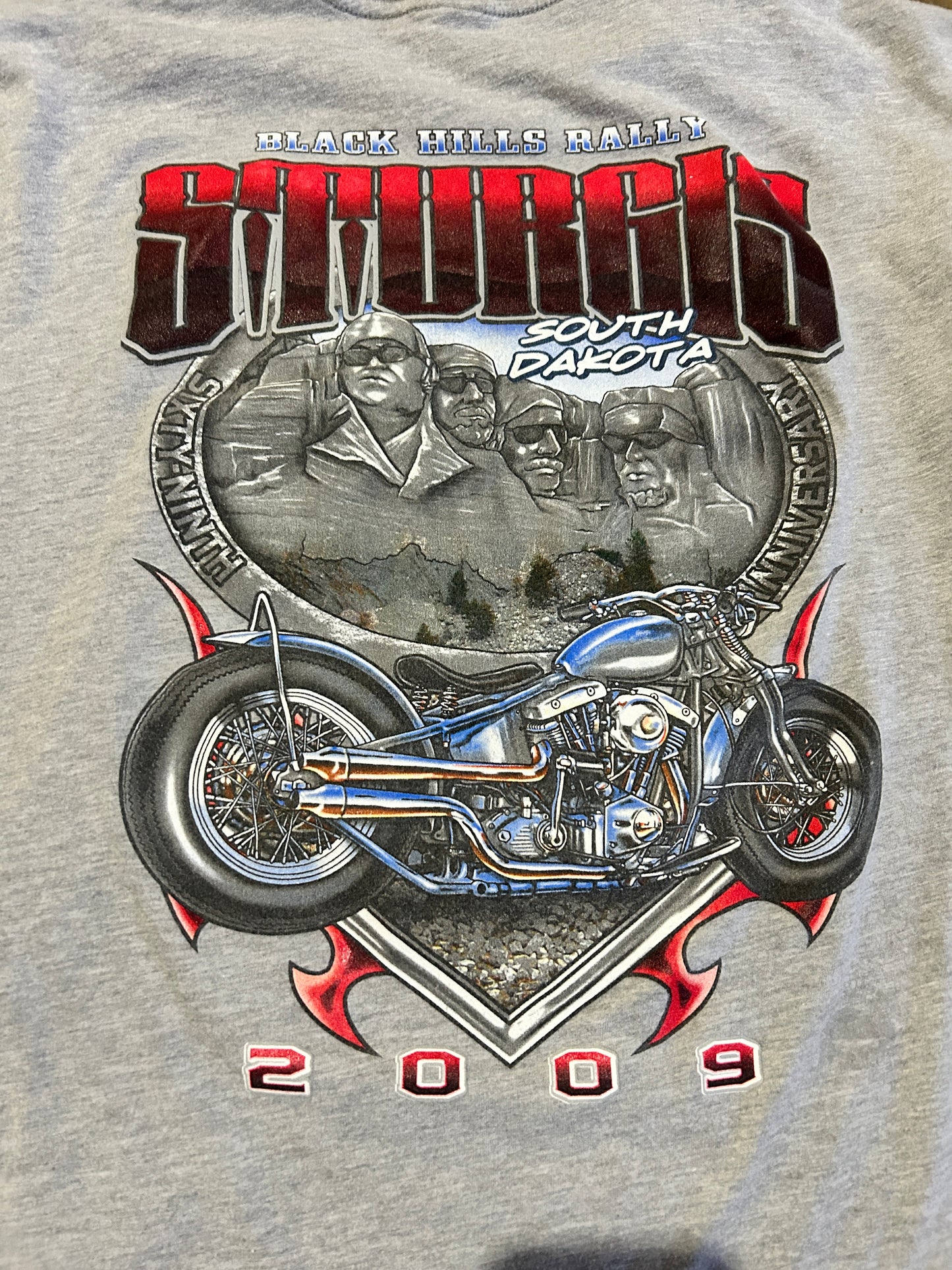 2009 Sturgis Waffle Sleeved Biker Tee (XL)