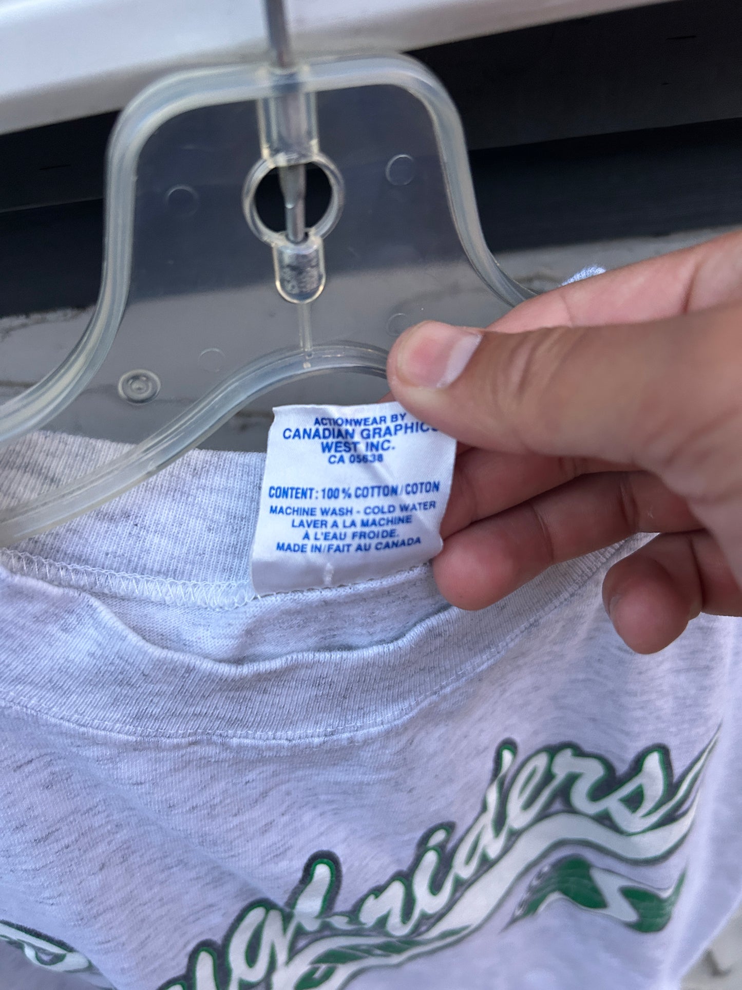Vintage Saskatchewan Roughriders Cutoff Tee (L)