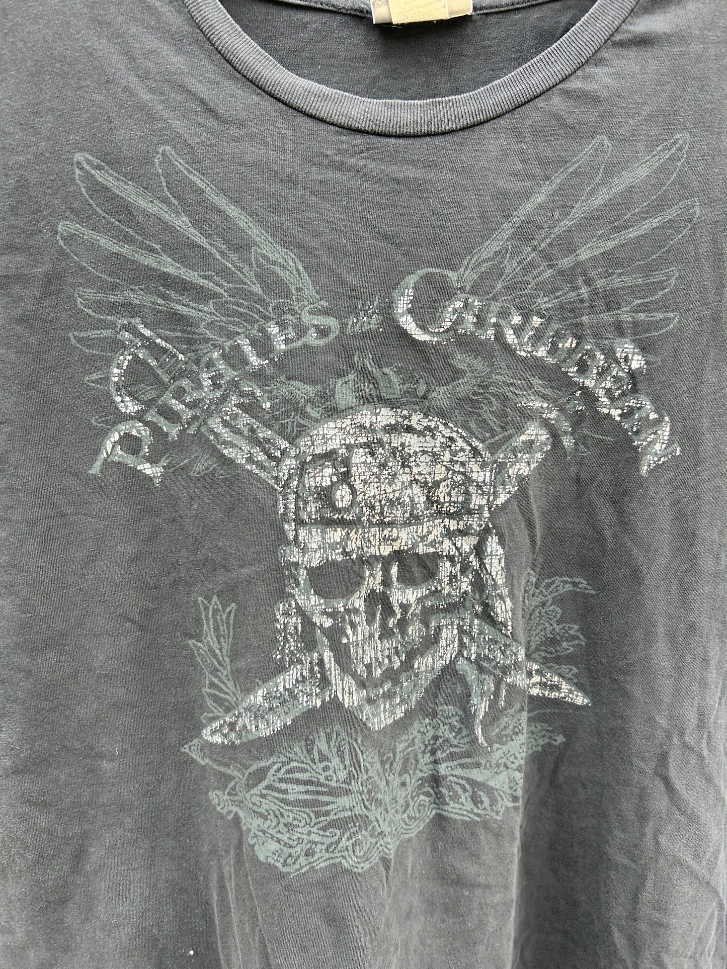 Vintage Pirates of The Caribbean Waffle Sleeved Shirt (L)