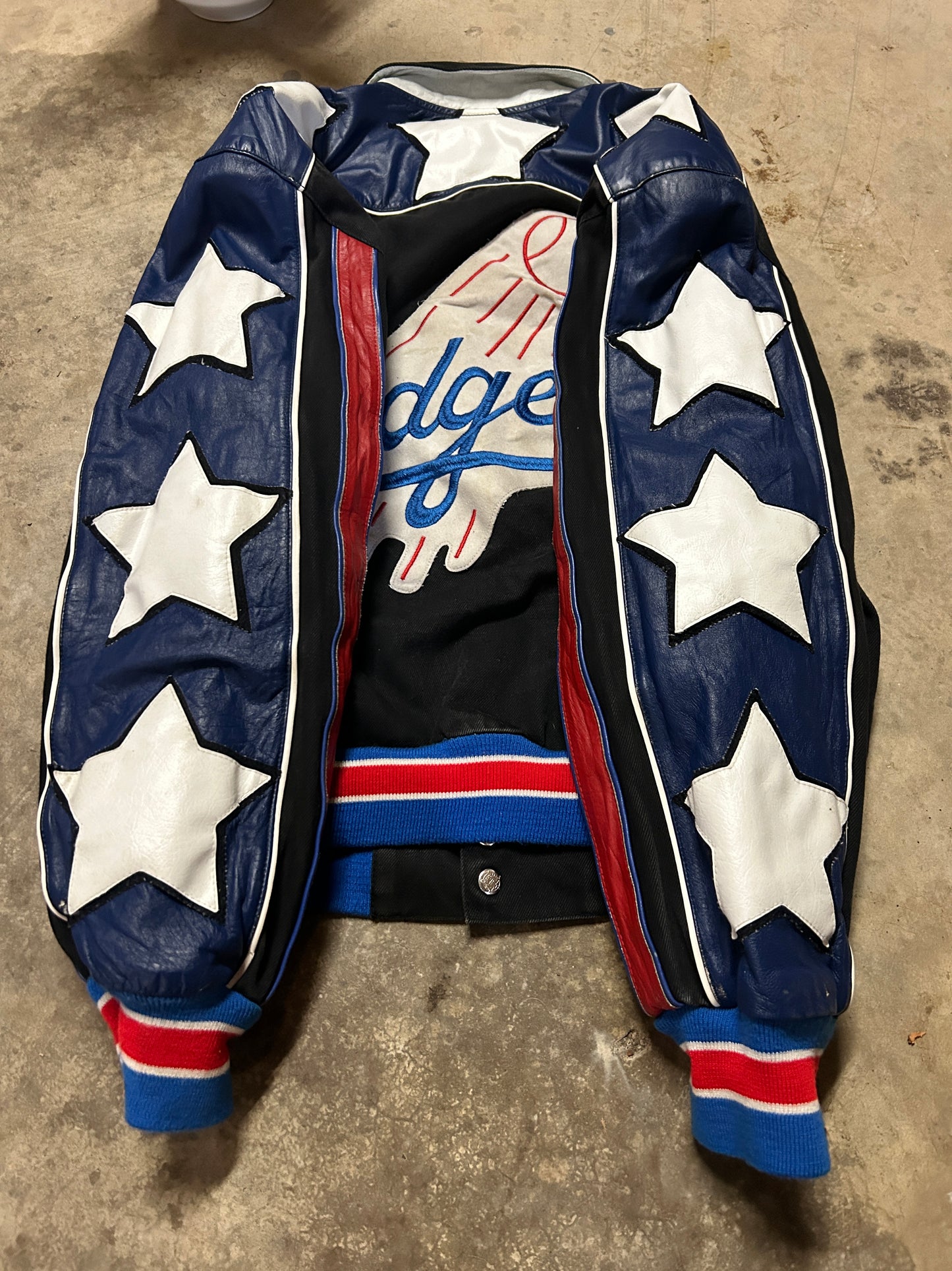 Vintage Jeff Hamilton MLB LA Dodgers Star Jacket (L)