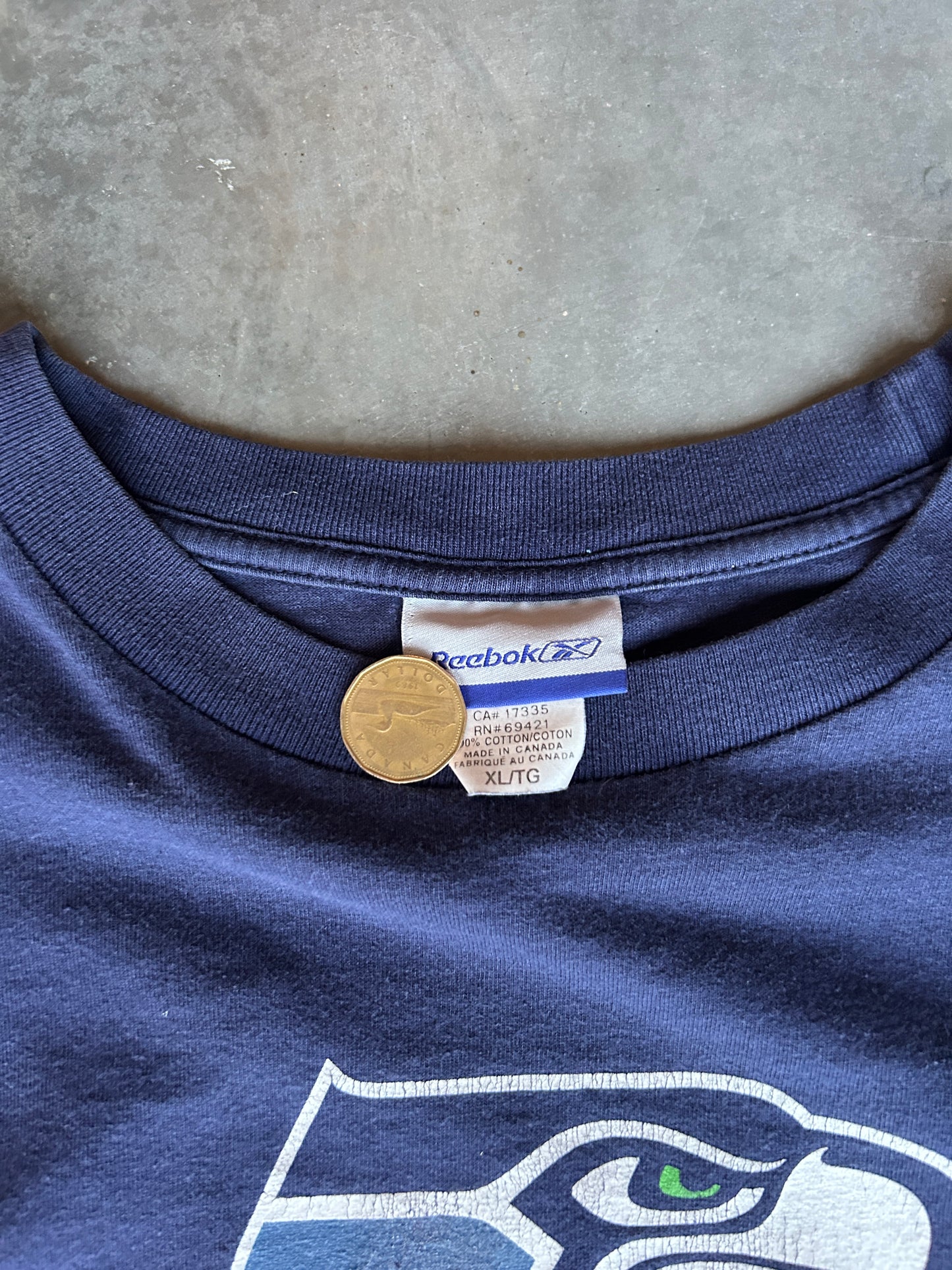 Vintage Reebok Seattle Seahawks LS Shirt (XL)