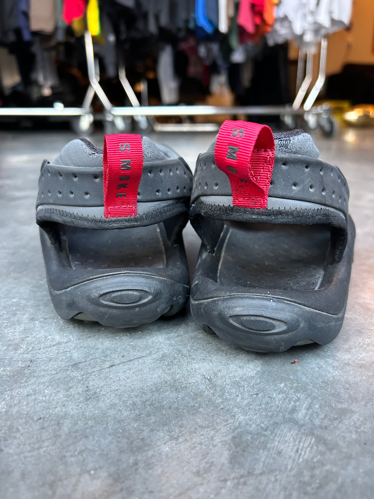 Rare Oakley Y2K Big Smoke Black Gorpcore Grunge Outdoor Sandals (10M)