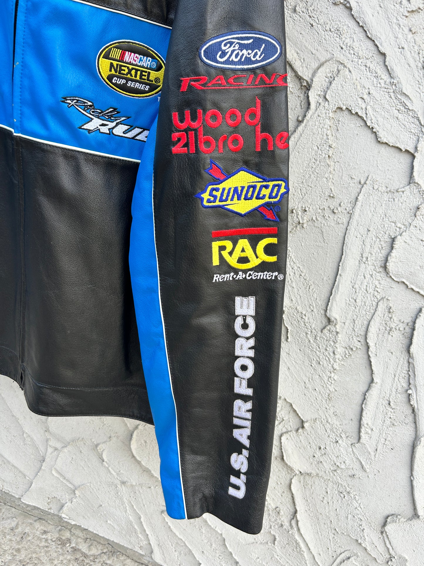 Vintage Ricky Rudd NASCAR JH Leather Jacket (L)
