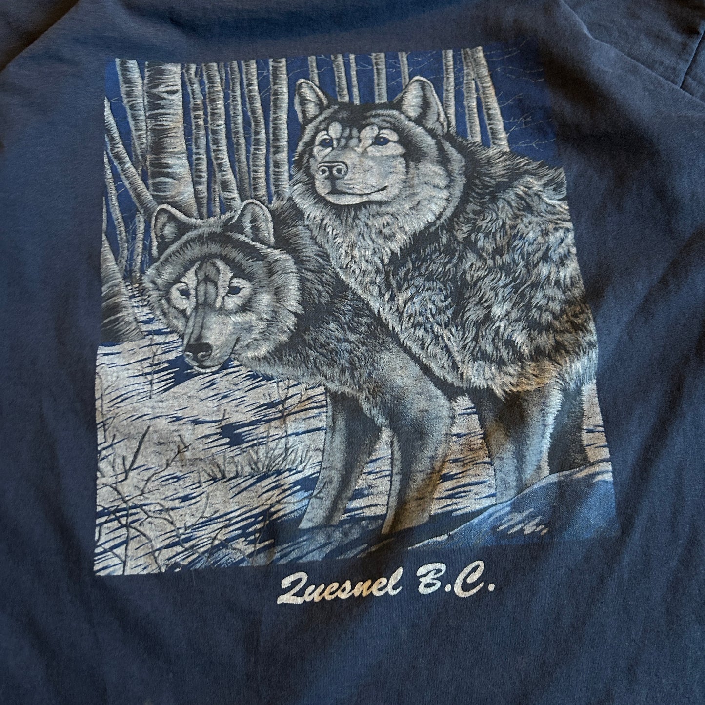 Vintage Winter Wolf Graphic Tee (XL)