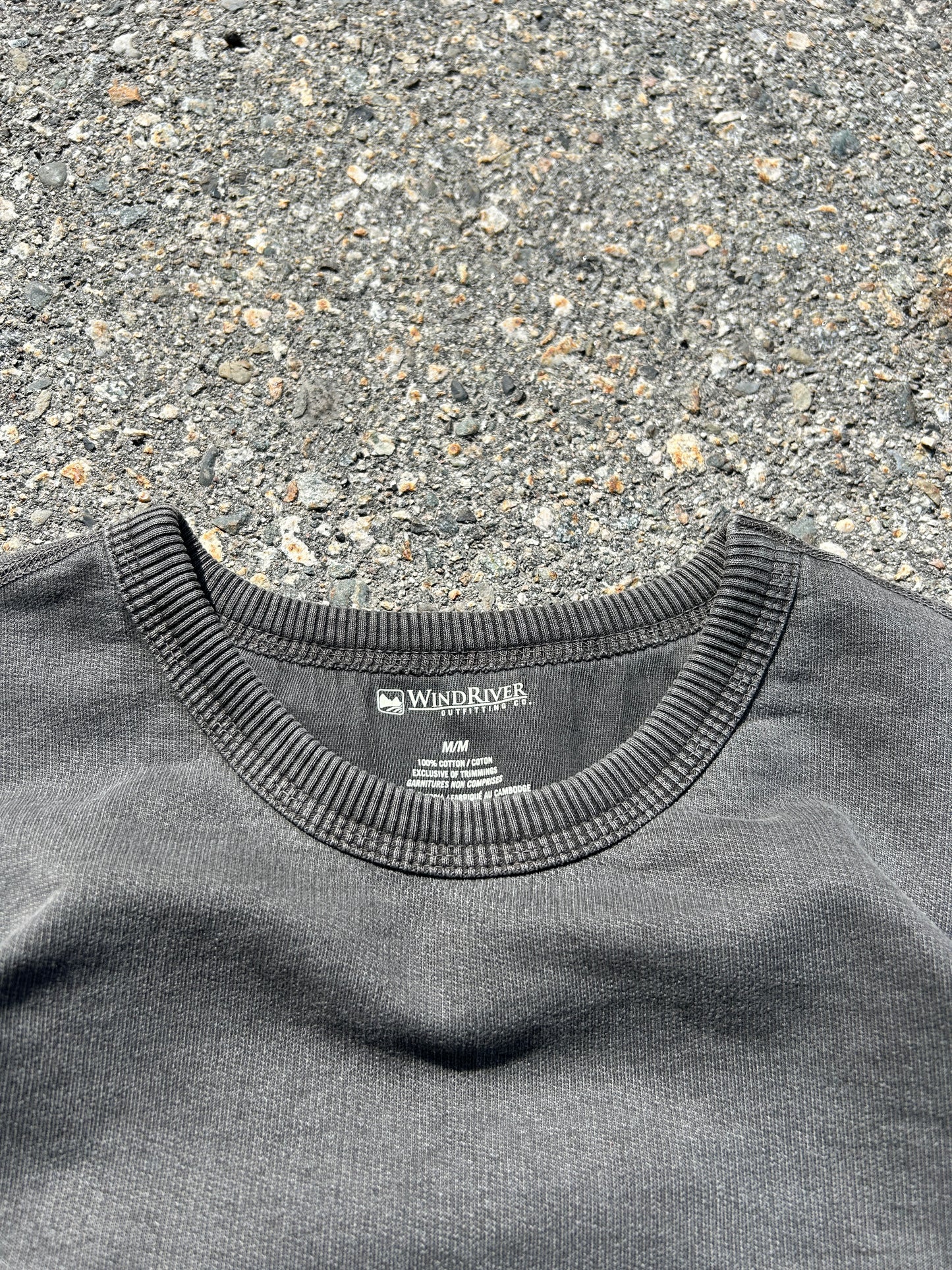 Grey Windriver Faded Crewneck (M)