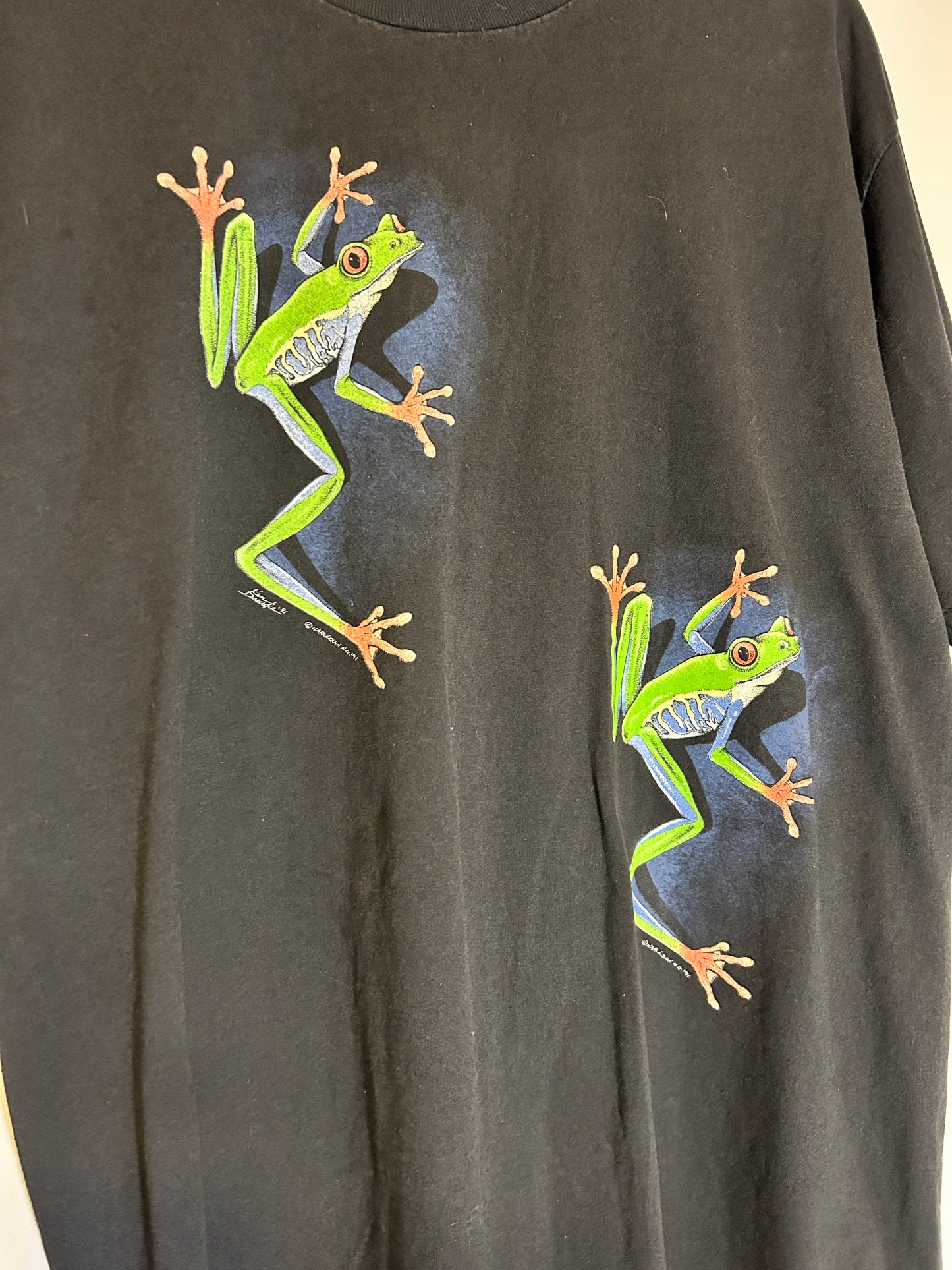 Vintage 1991 Single Stitch Double Sided Frog Tee (XL)