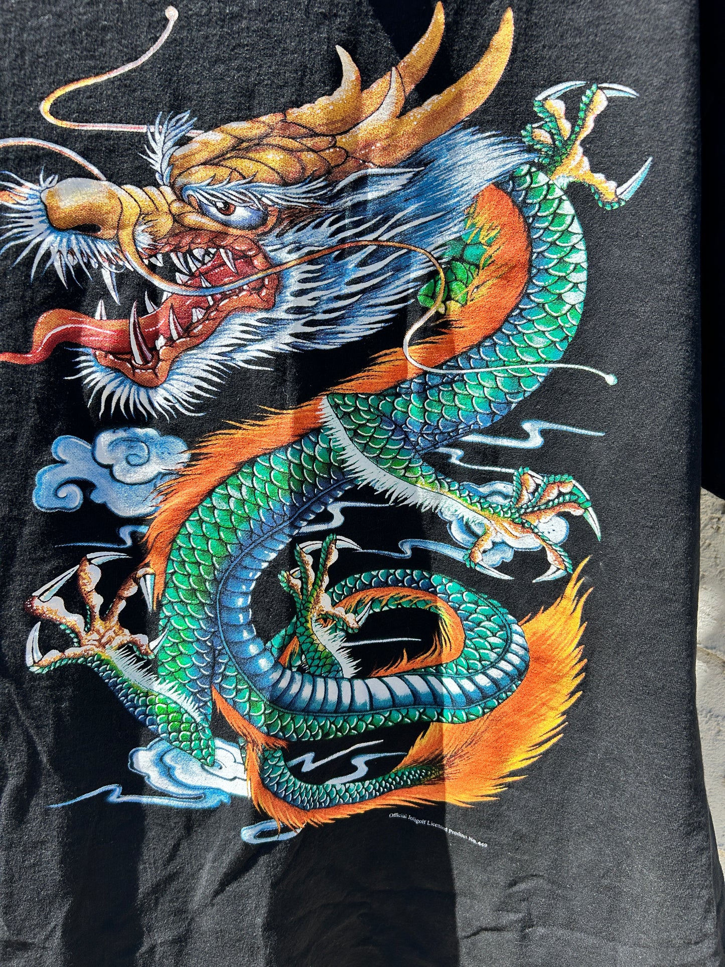Vintage Orange and Green Dragon Tee (L)