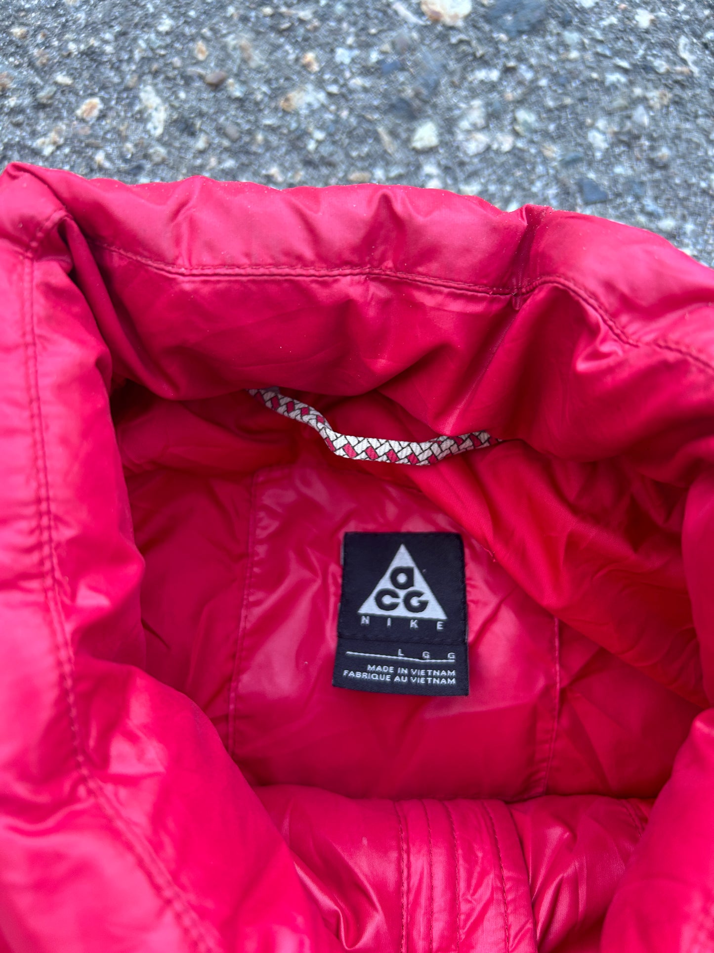 Red Nike ACG Puffer Vest (L)