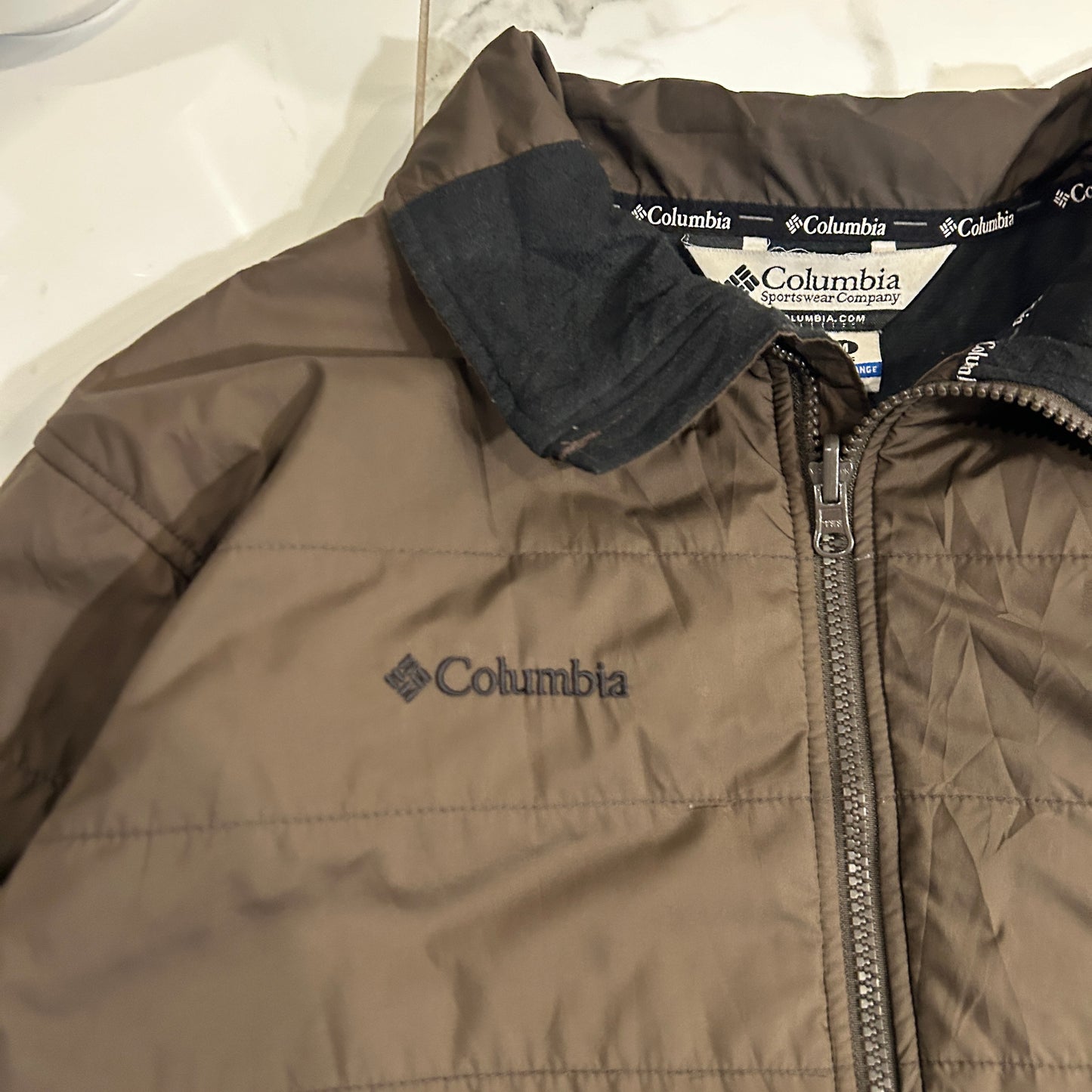 Brown Columbia Insulated Zip Jacket (M)