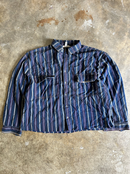 Vintage Quicksilver Cropped Button Up (L)