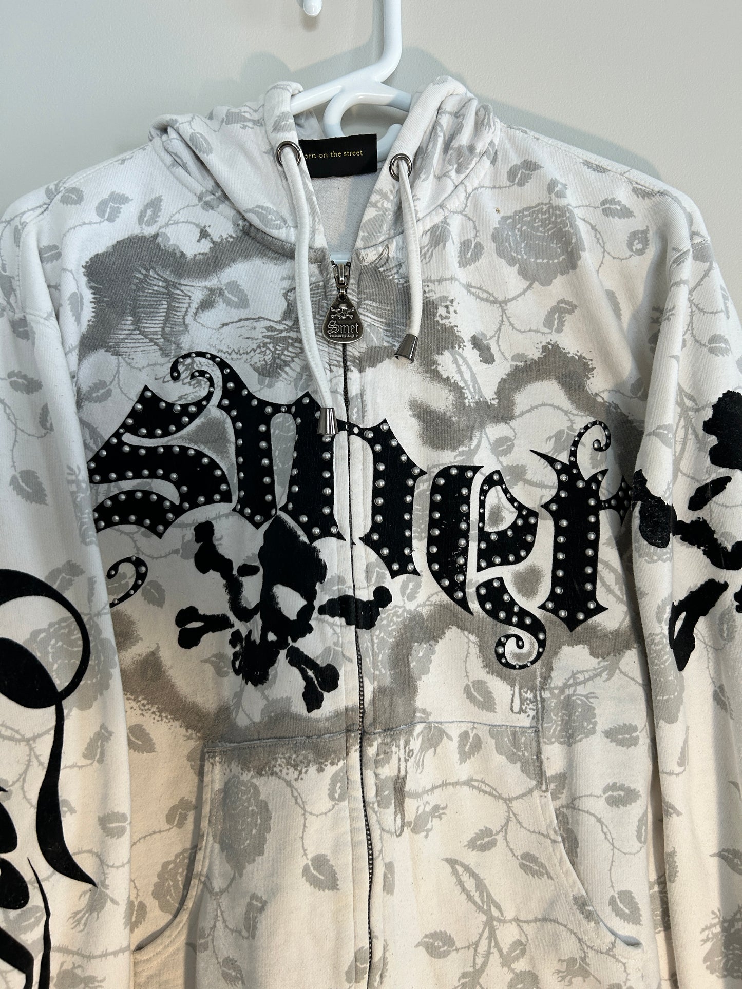 Vintage Y2K Smet Rhinestone Hoodie (L)