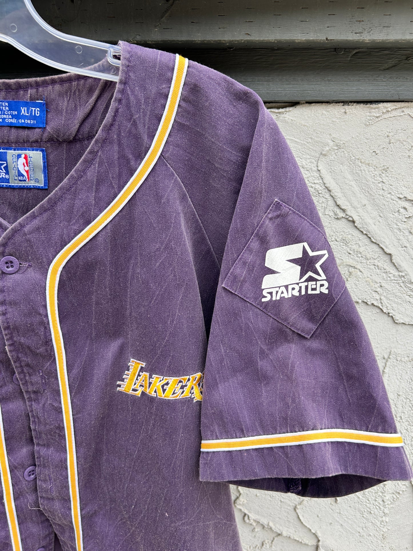 Vintage Starter LA Lakers Baseball Jersey (XL)