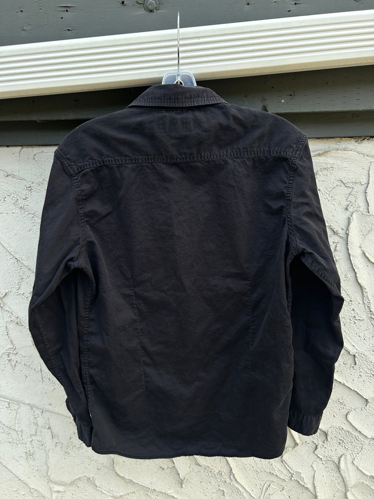 Black Polo LS Button Up (M)