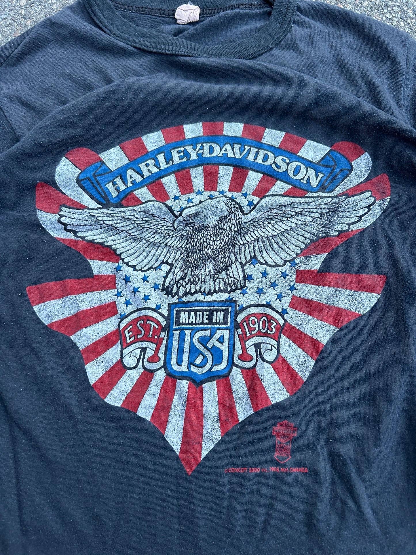 Vintage 1988 Lightweight Harley Tee (S)