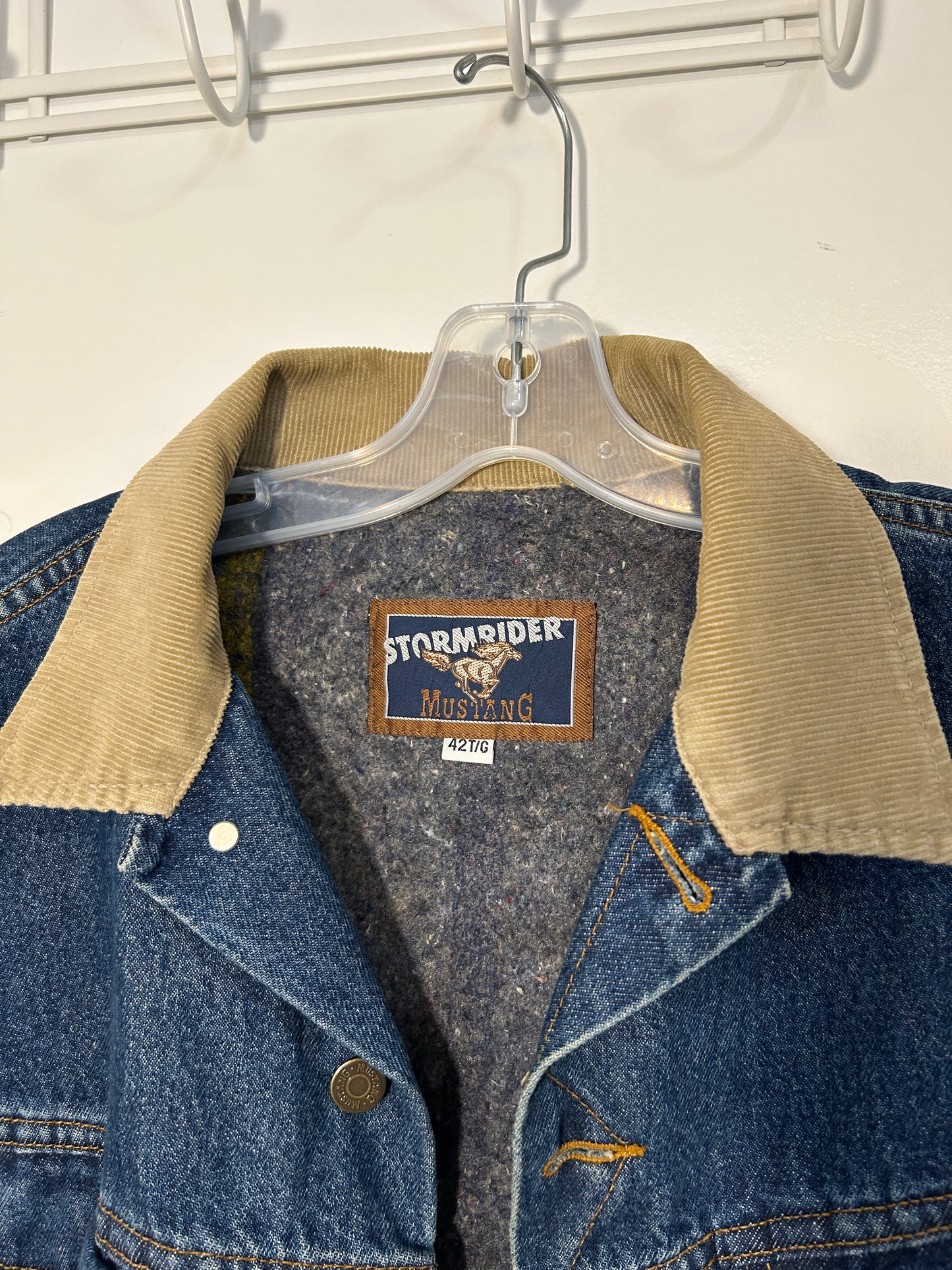 Mustang Stormrider Blanket Lined Denim Jacket (L)