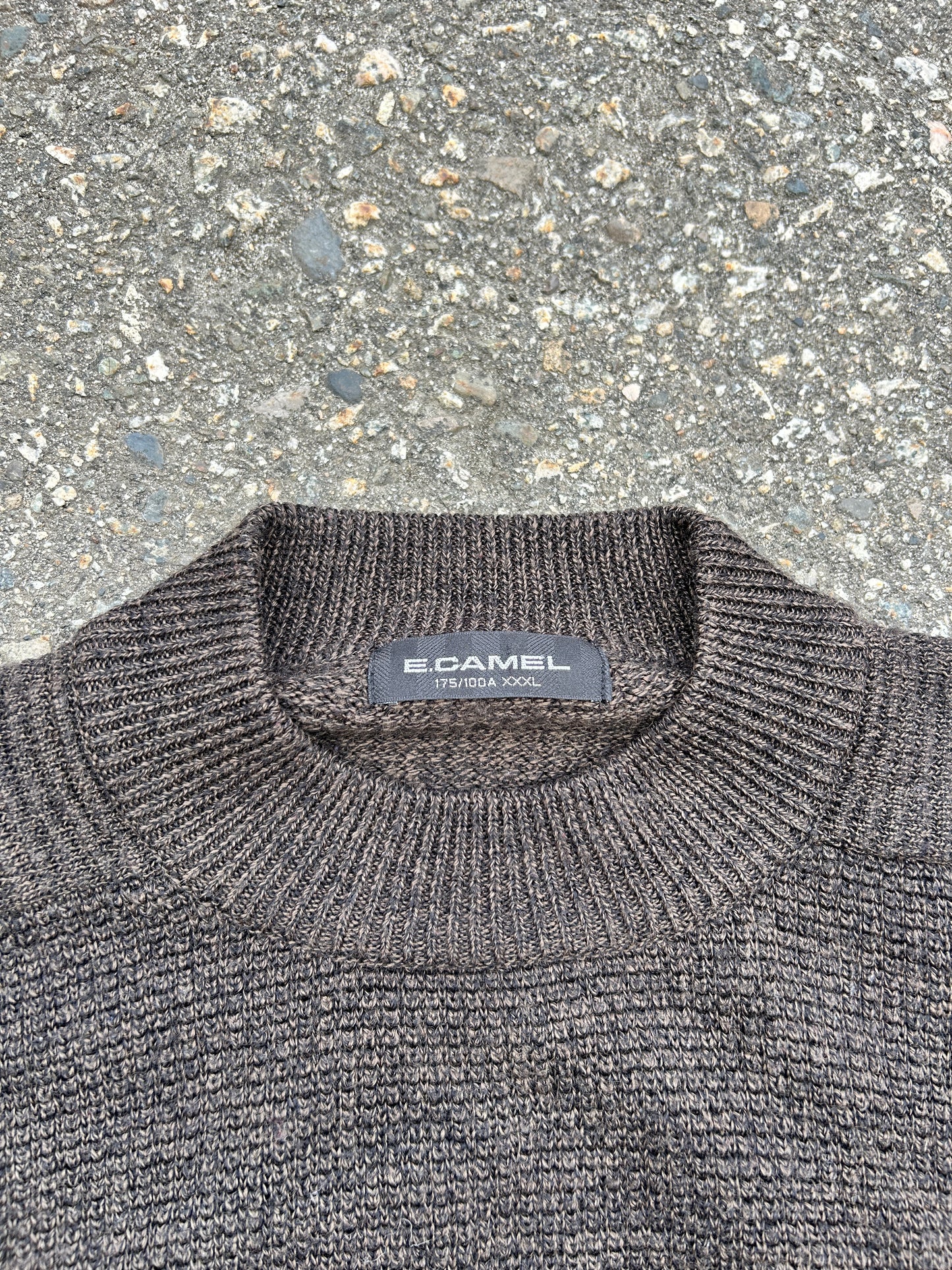 E. Camel Two Tone Knit Sweater (XL)
