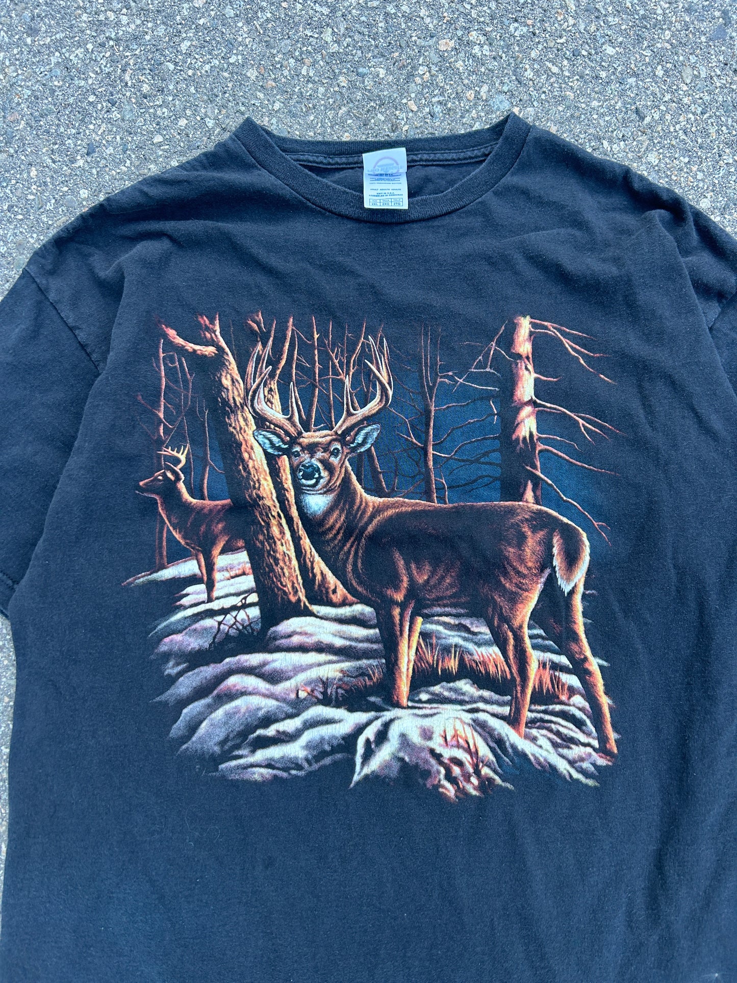 Vintage Winter Deer Nature Tee (2XL)