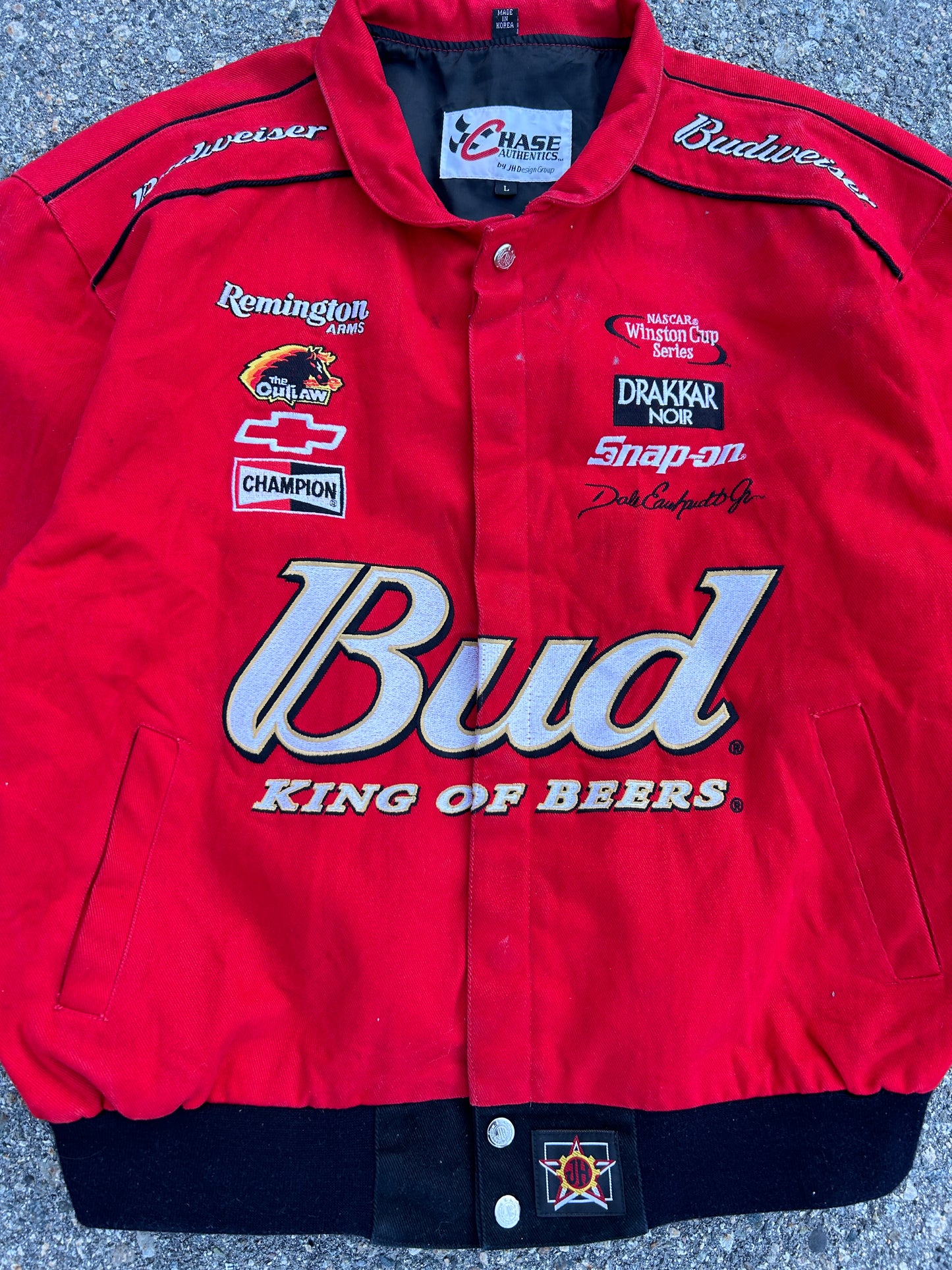 NASCAR Dale Earnhardt Jr Budweiser Racing Jacket (L)