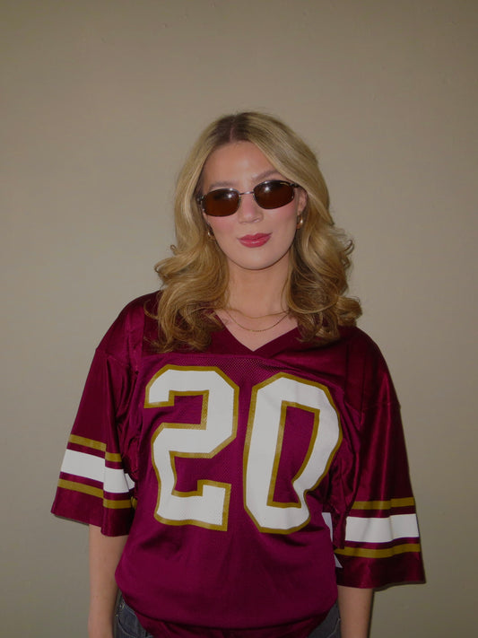 Vintage Russell Athletic Burgundy Football Jersey (fits L)