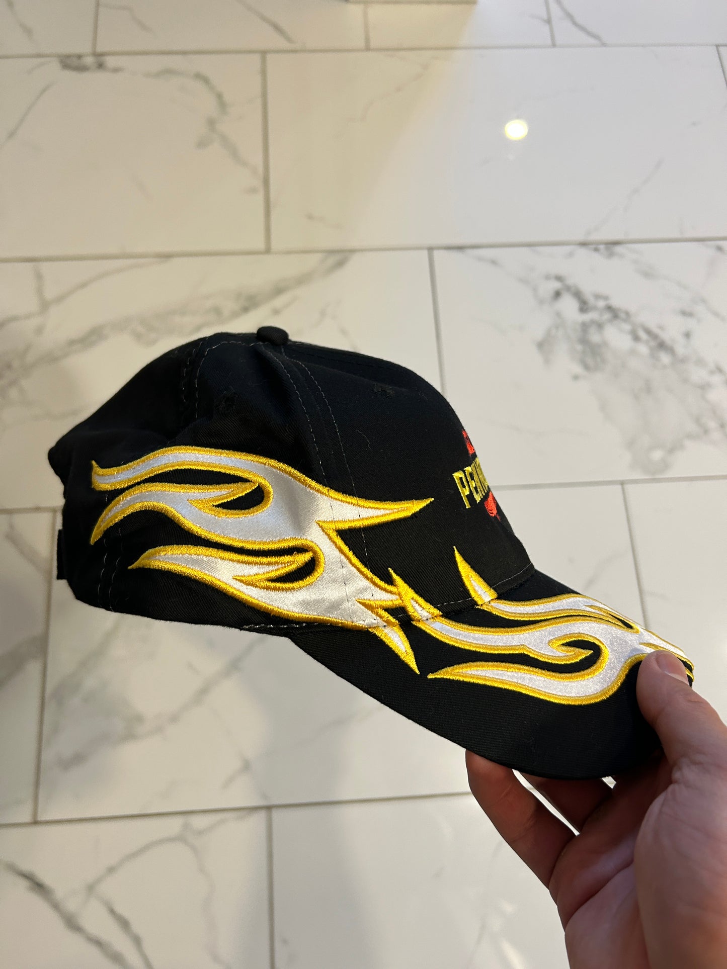 Y2K Yellow Flame Pennzoil Racing Hat