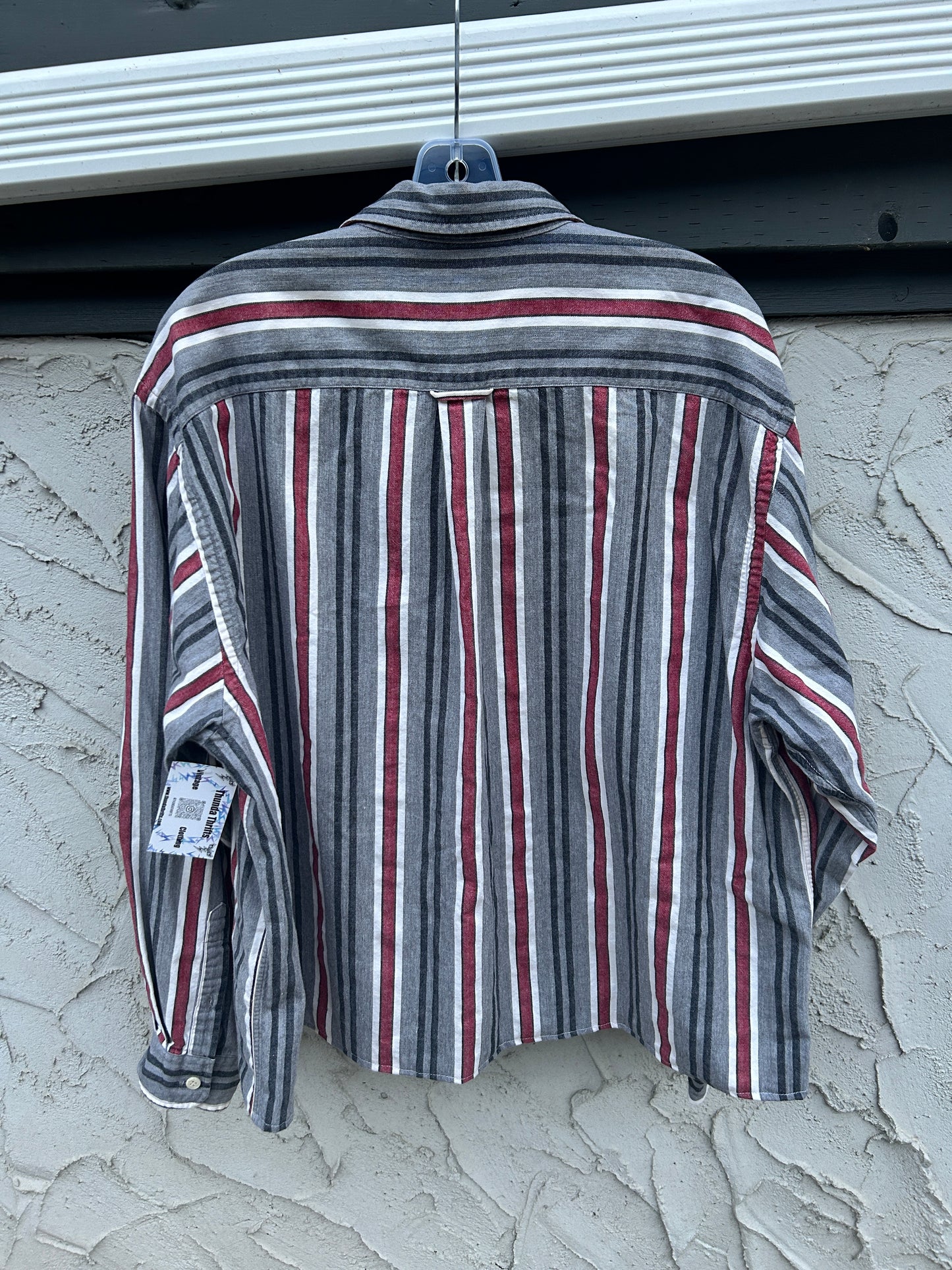 Vintage Striped Cropped Nautica Button Up (XL)