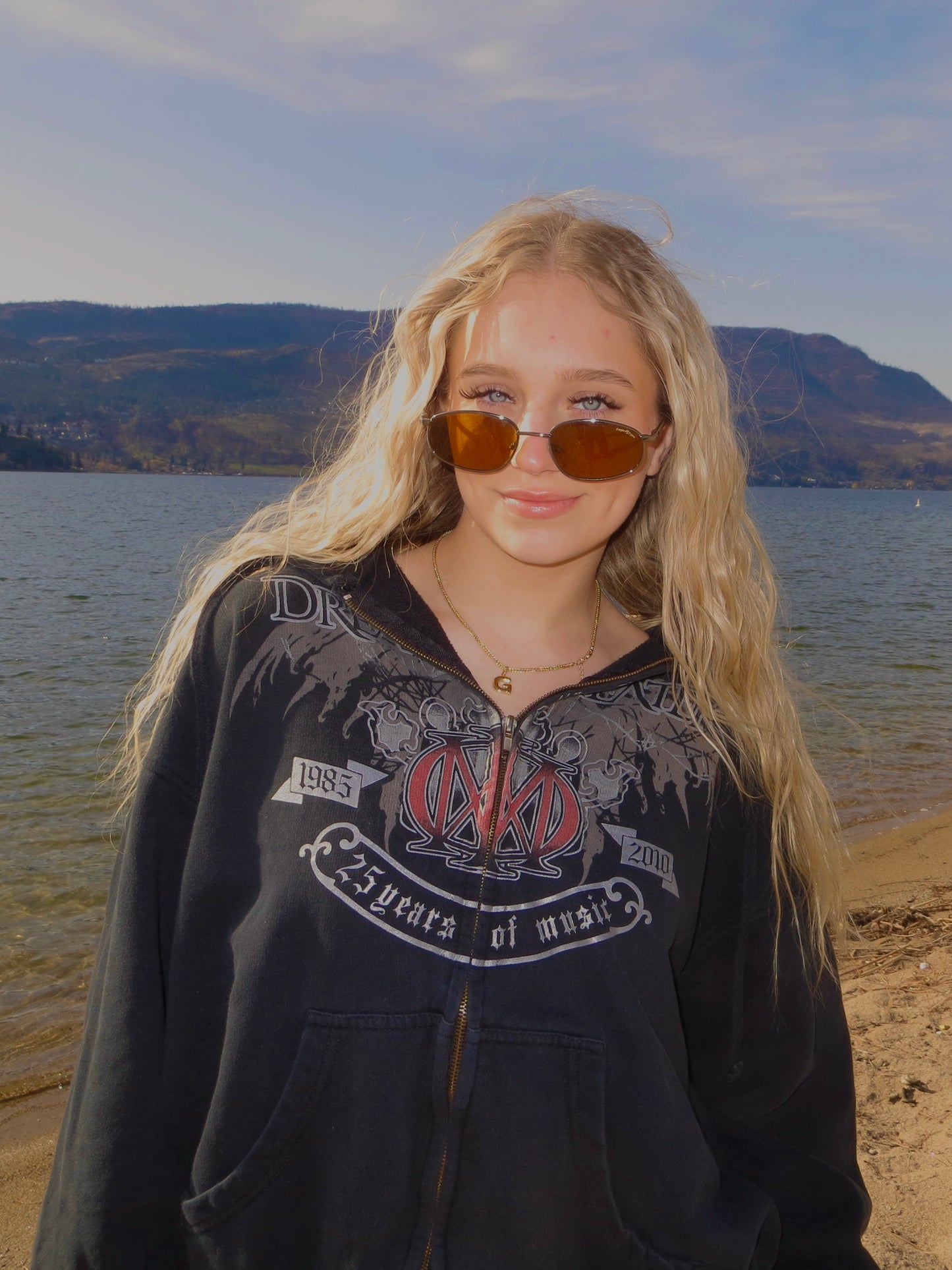 Y2K Style Dream Theater Zip Hoodie (XL)